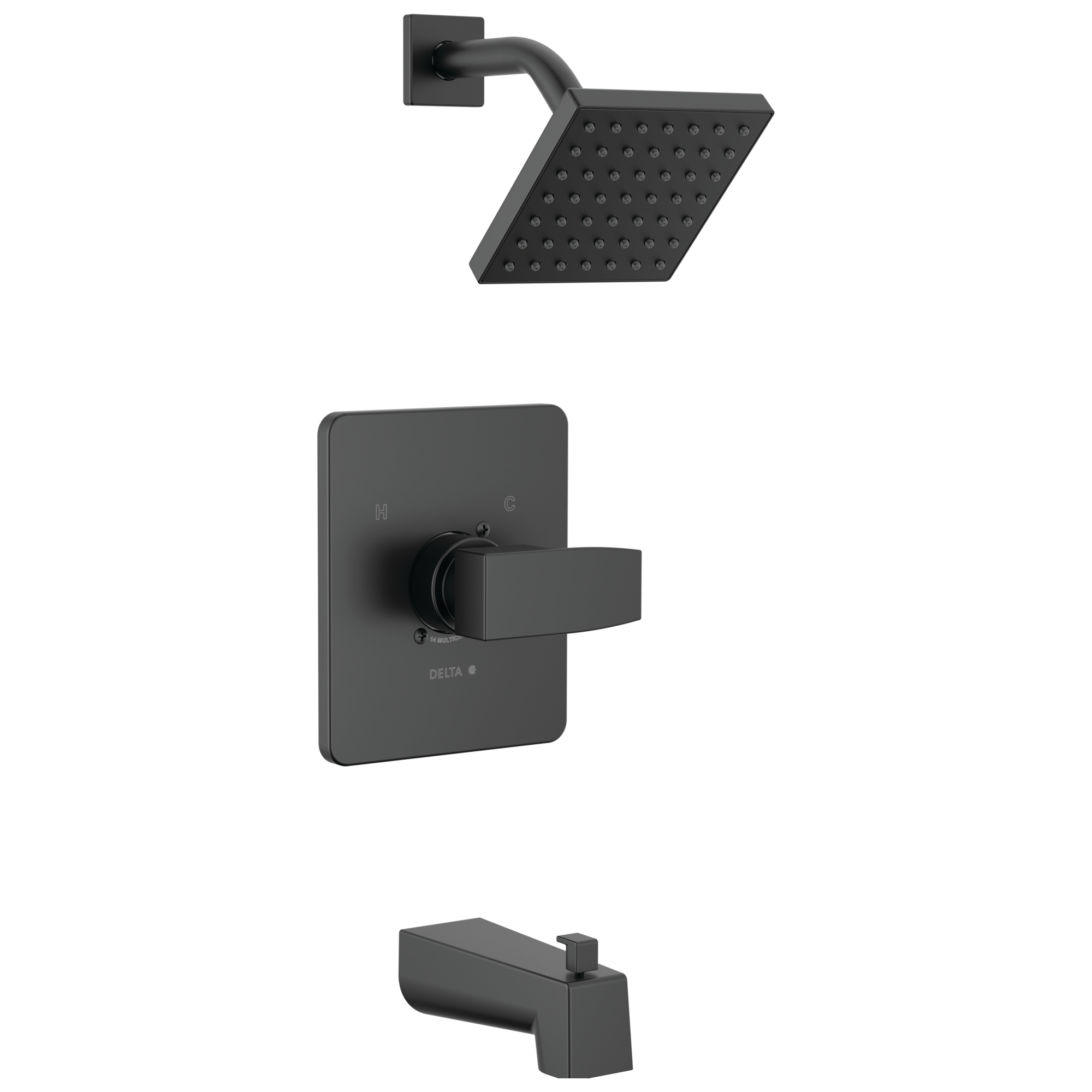 Delta Faucet ModernE Monitor 14 Series Tub & Shower Trim - Matte Black