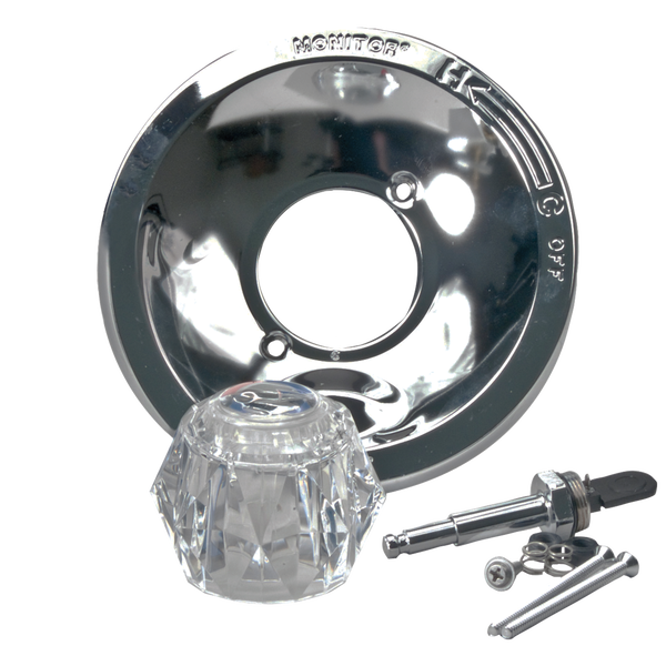 Shower Trim Kit with Clear Knob Handle in Chrome RP101821 Delta Faucet