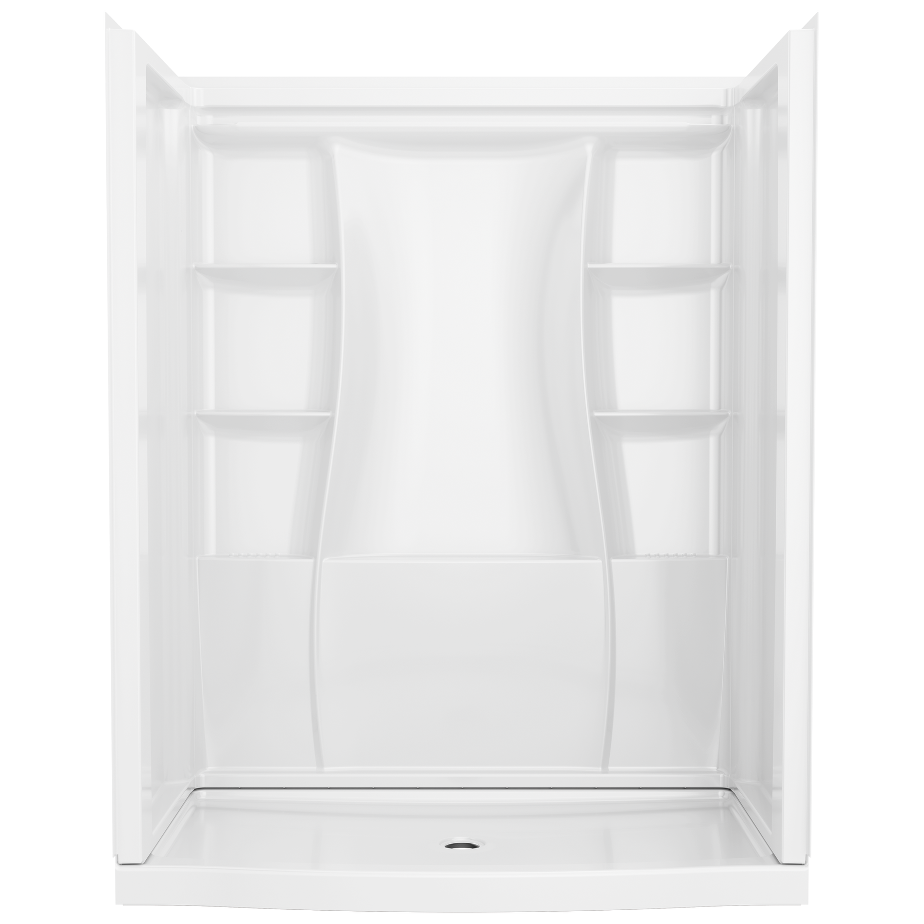 60x32 Alcove Shower Bundle without Door - Center Drain in High