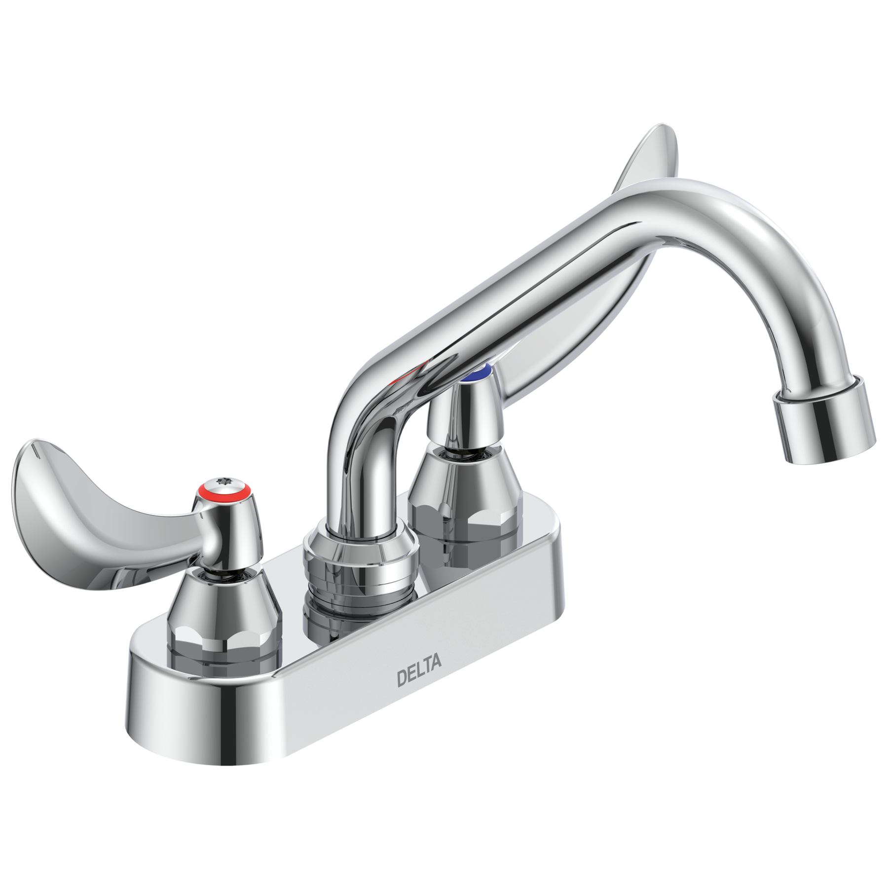 Two Handle 4" Deck Mount Faucet in Chrome 27C4344 Delta Faucet