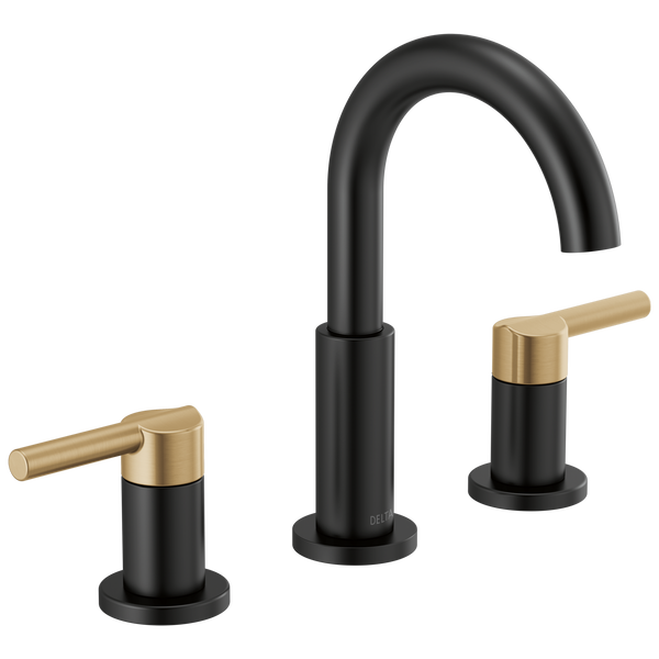 Two Handle Widespread Bathroom Faucet (Recertified) in Matte Black 