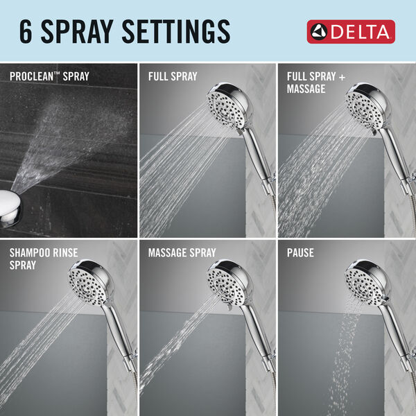 6-Setting Hand Shower with Cleaning Spray, image 5