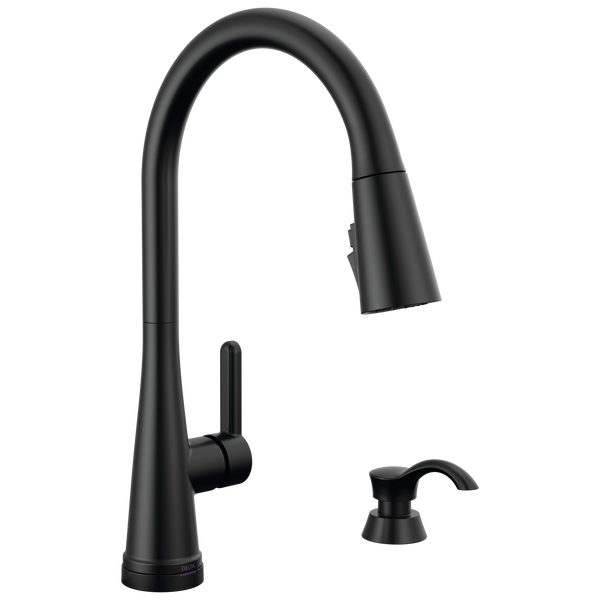 Single Handle Pull-Down Kitchen Faucet with Soap Dispenser and Touch2O ...