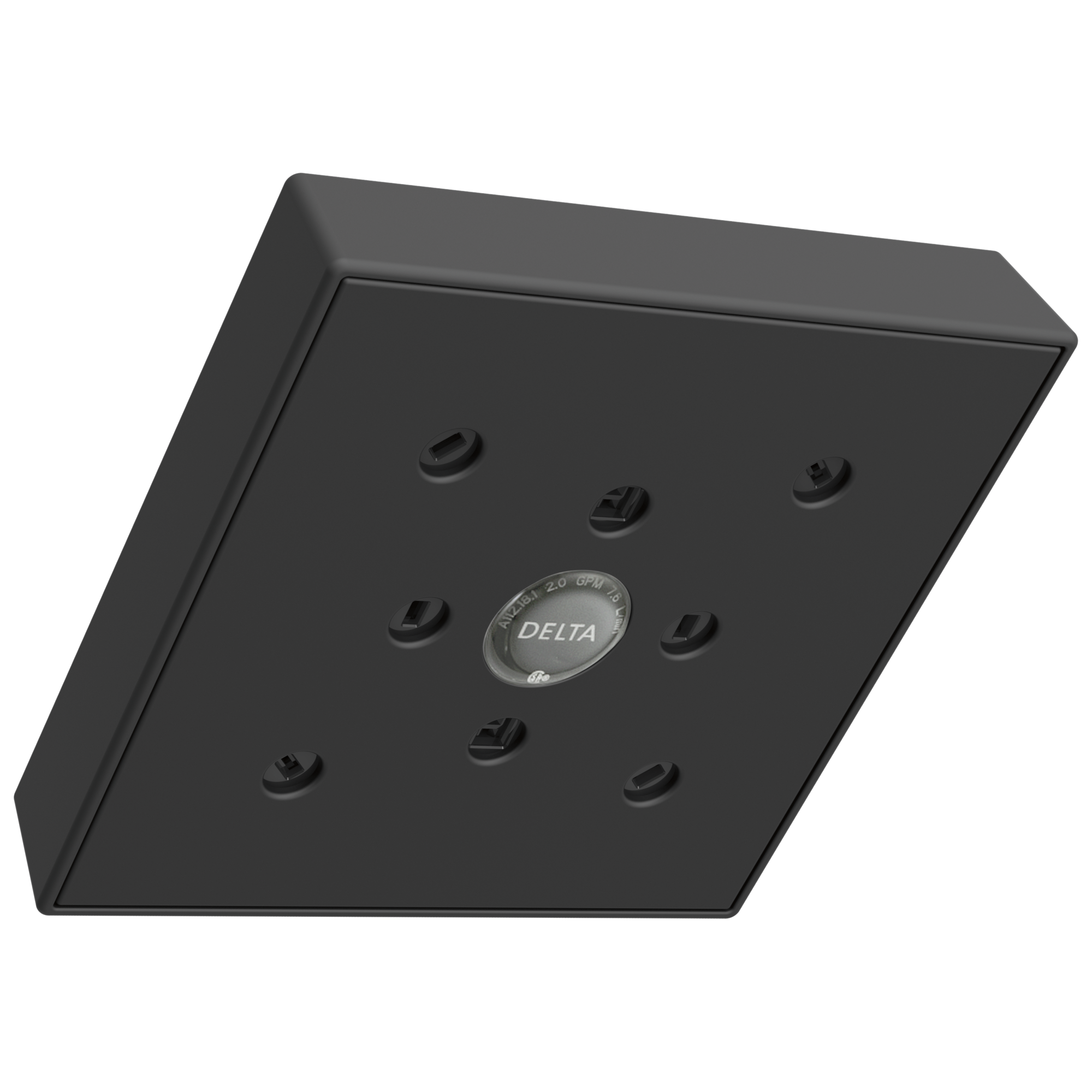 Delta Faucet Universal Showering Components H2Okinetic Single-Setting Raincan Shower Head - Matte Black