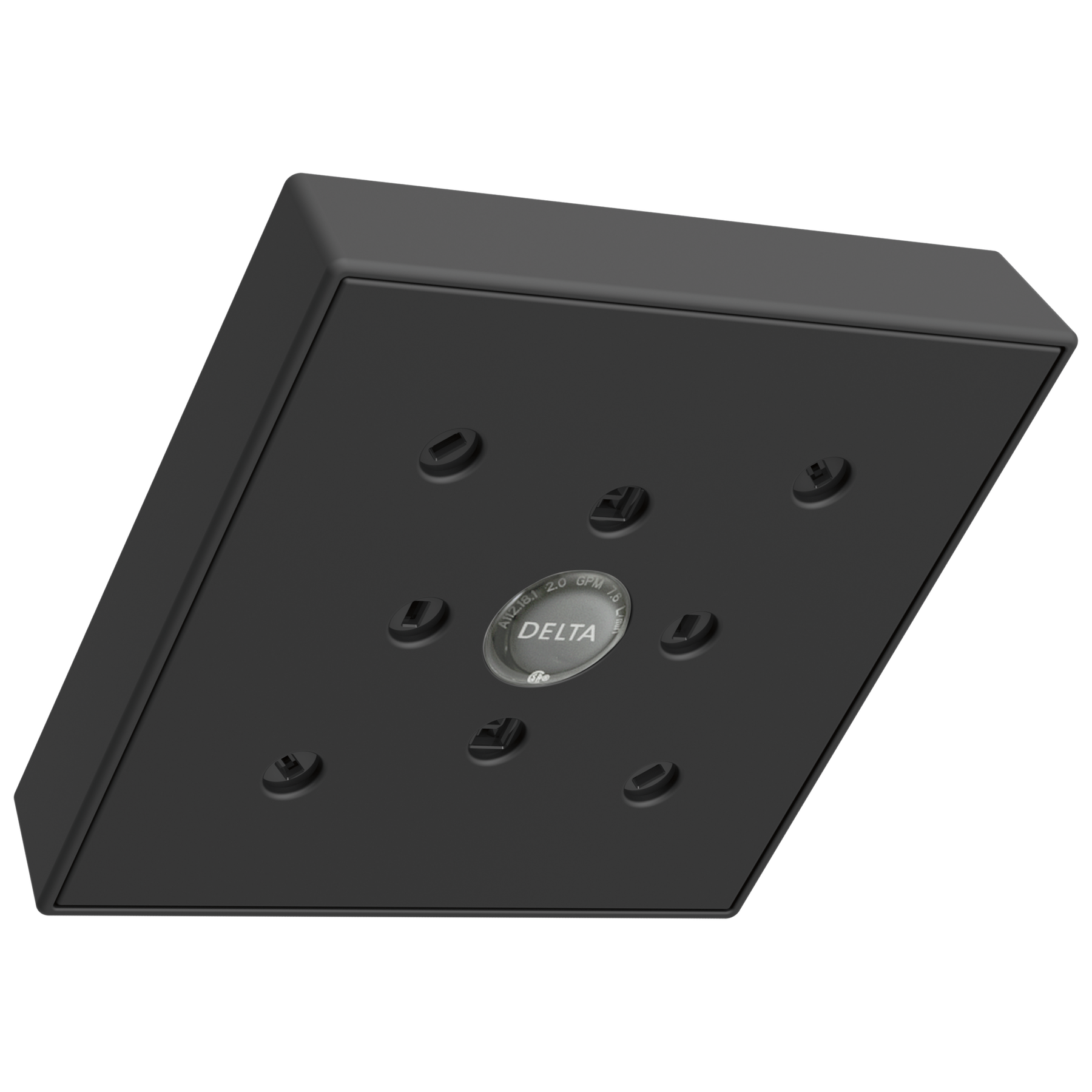 H2Okinetic® Single-Setting Raincan Shower Head in Matte Black