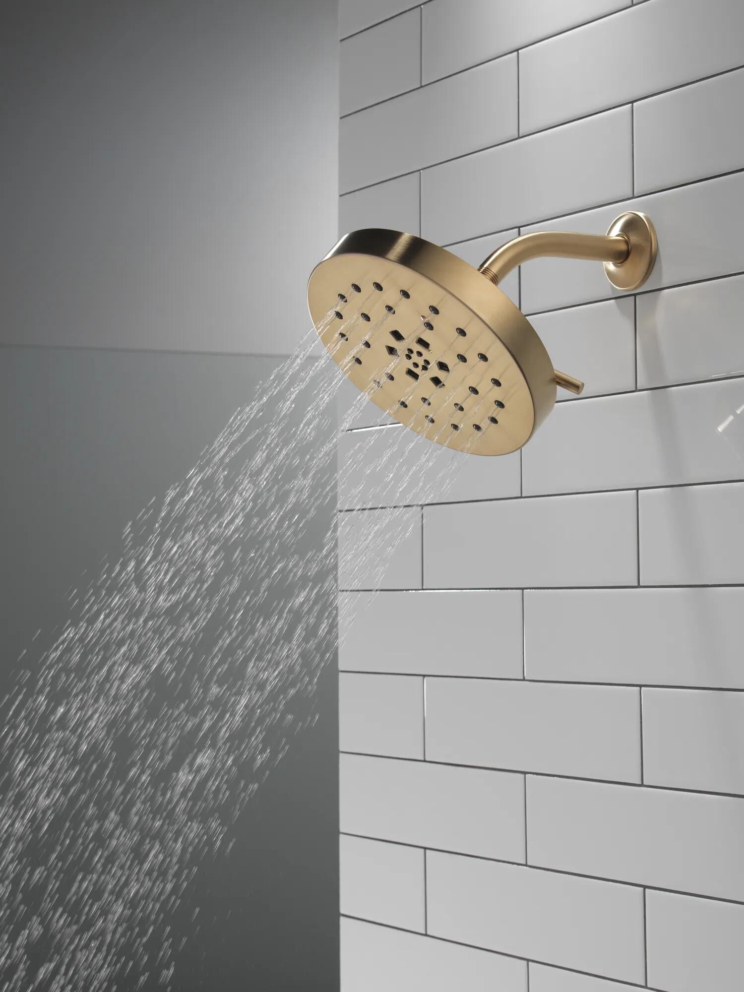 H2Okinetic® 4-Setting Shower Head with UltraSoak™ in Champagne