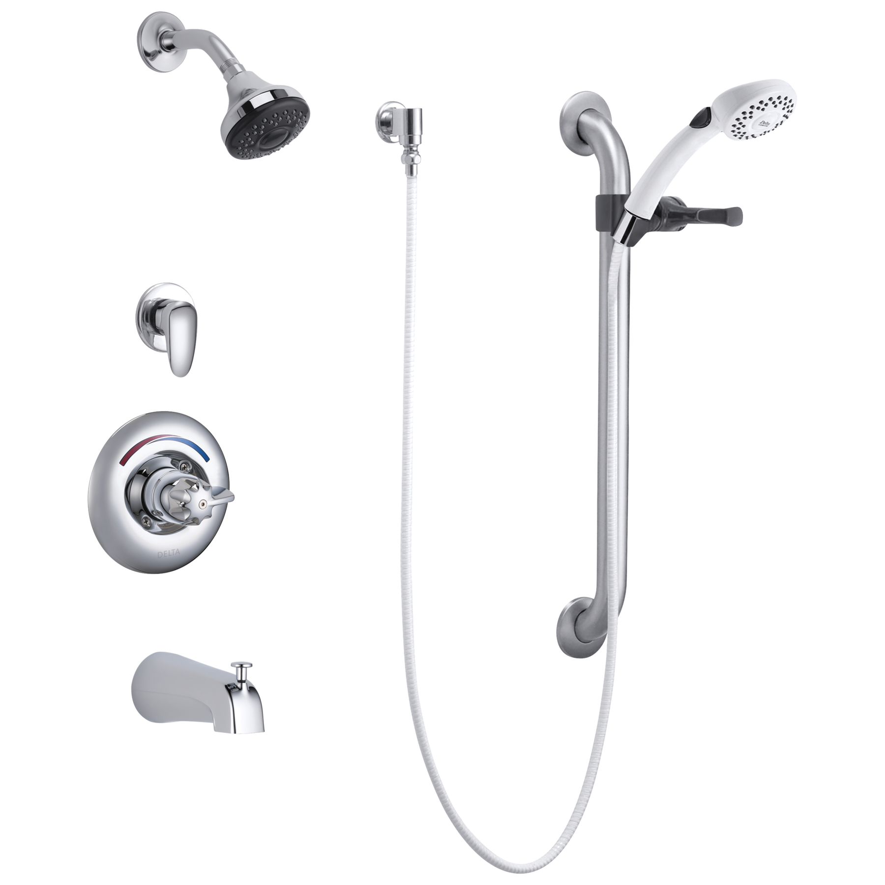 Monitor® 13 Series Tub and Dual Shower Trim, Diverter, Hand Shower and
