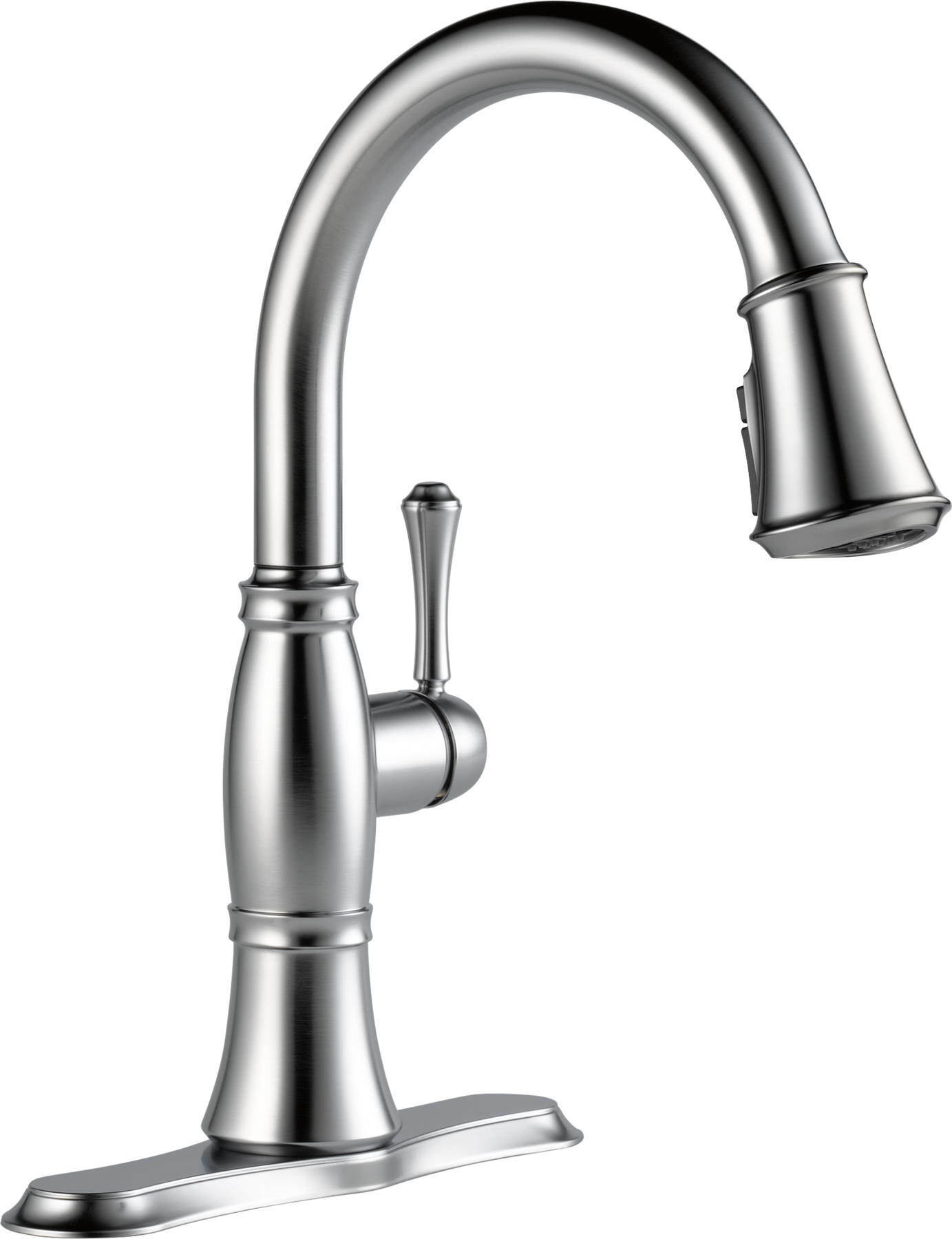 Single Handle Pull-Down Kitchen Faucet in Lumicoat® Arctic