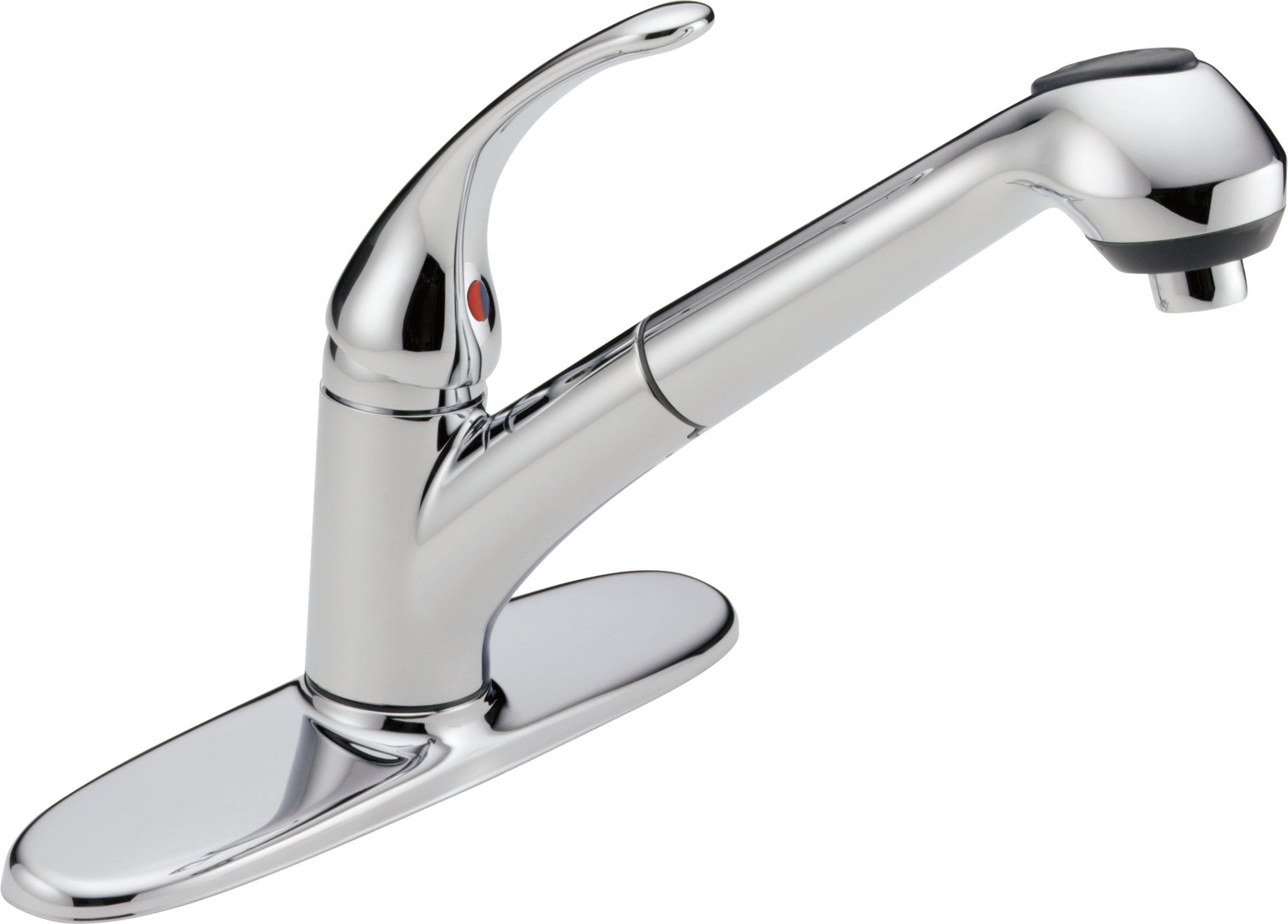 Single Handle Pull-Out Kitchen Faucet in Chrome - Thumbnail 3