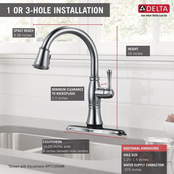 Single Handle Pull-Down Kitchen Faucet with Touch2O® and ShieldSpray®  Technologies