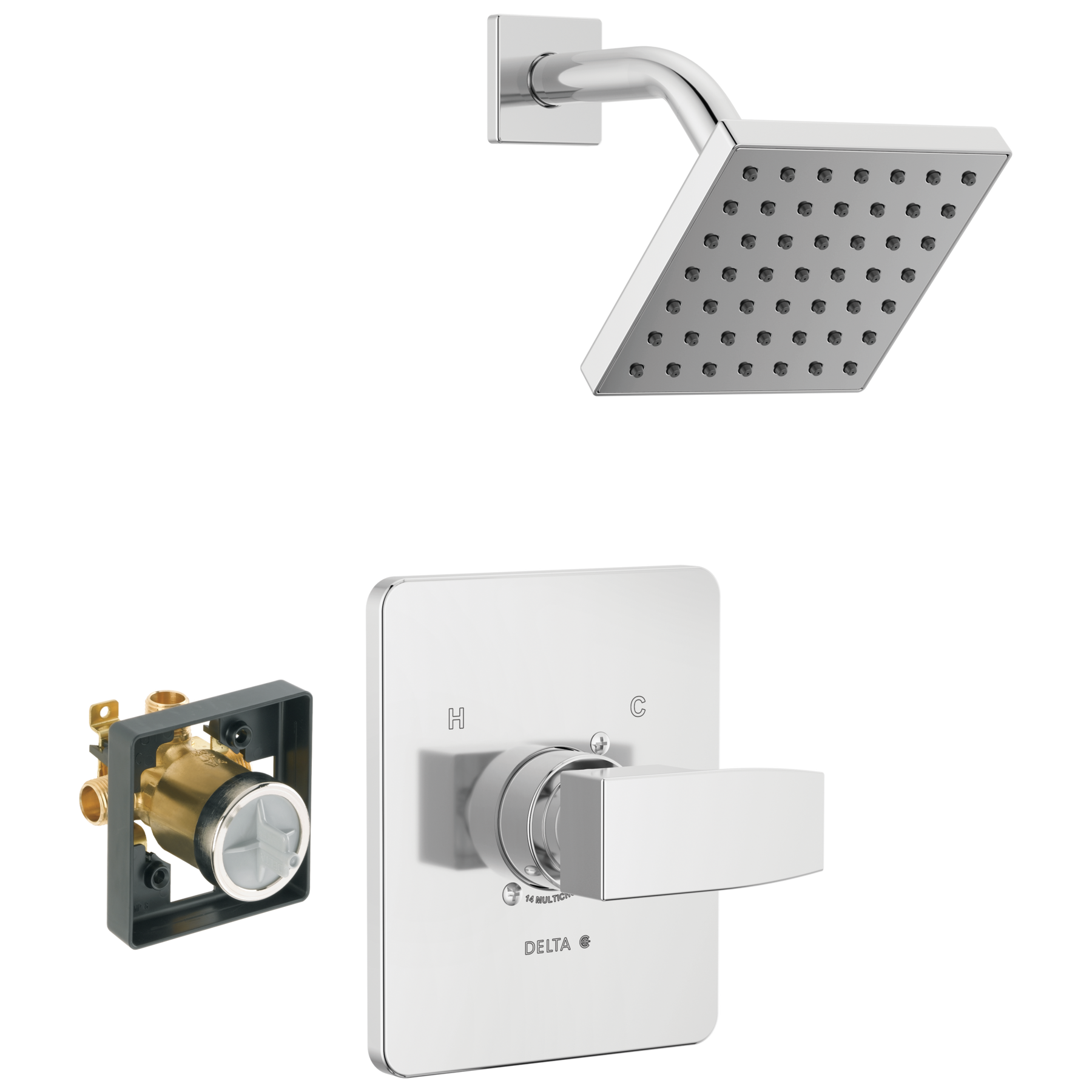Shower Trim with Rough Bundle - 14 Series in Chrome FVS2-MO2101