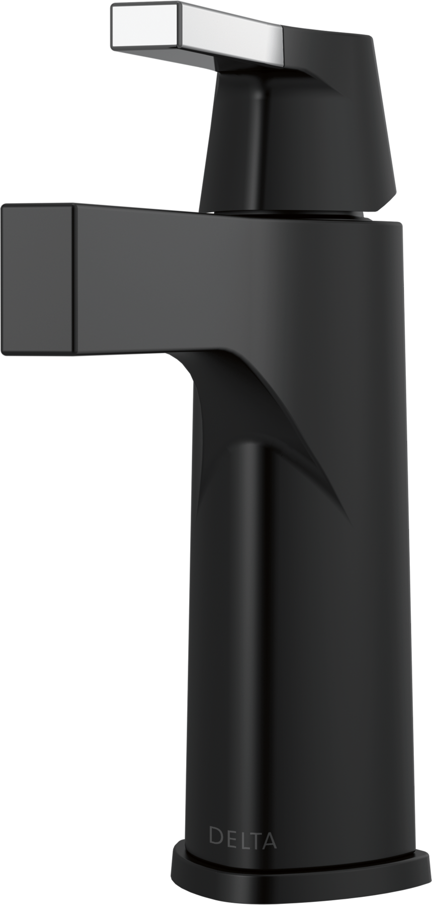 Single Handle Bathroom Faucet in Chrome / Matte Black 574-CSMPU