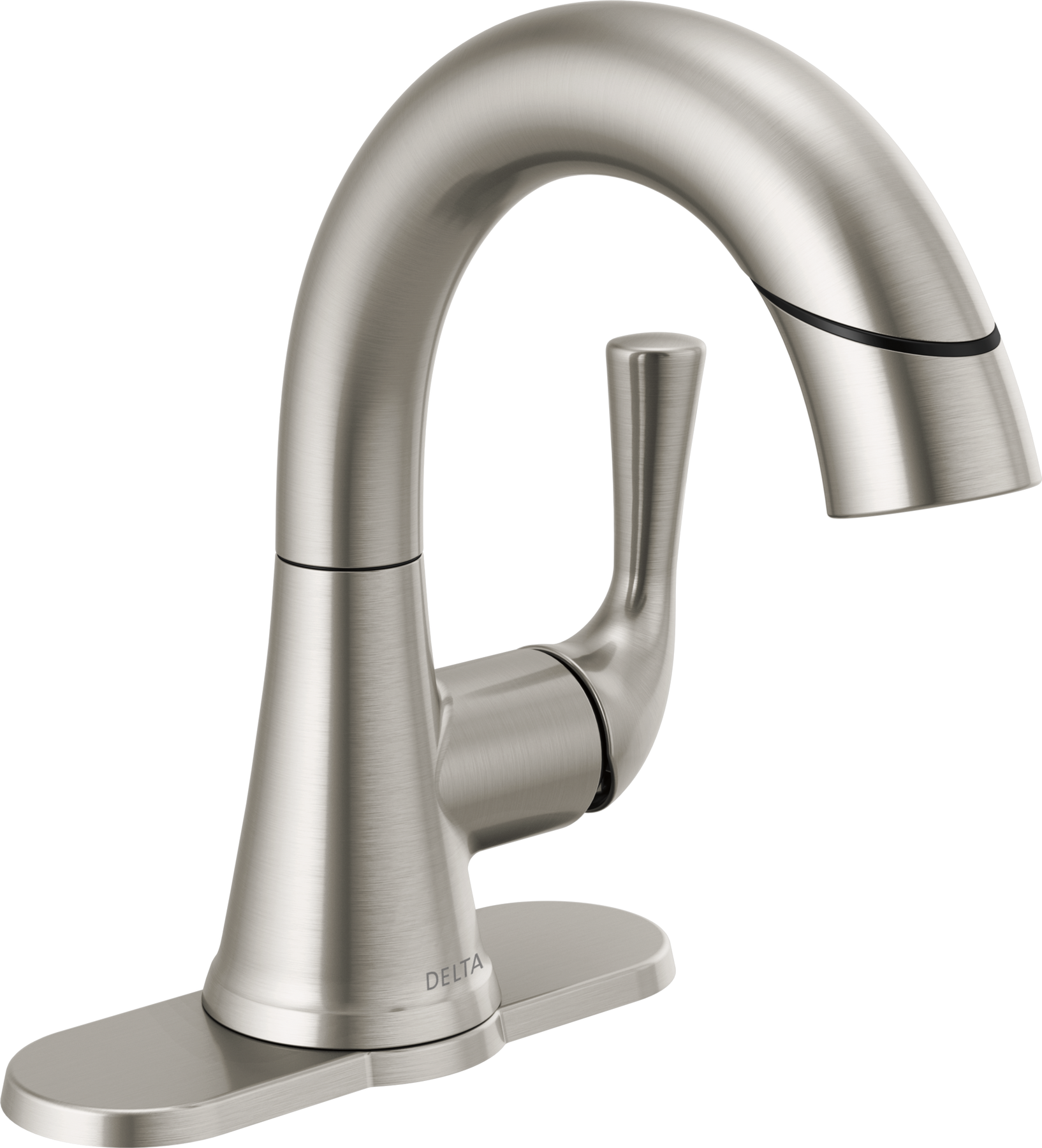 Single Handle Pull-Down Bathroom Faucet in Stainless 533LF-SSPDMPU