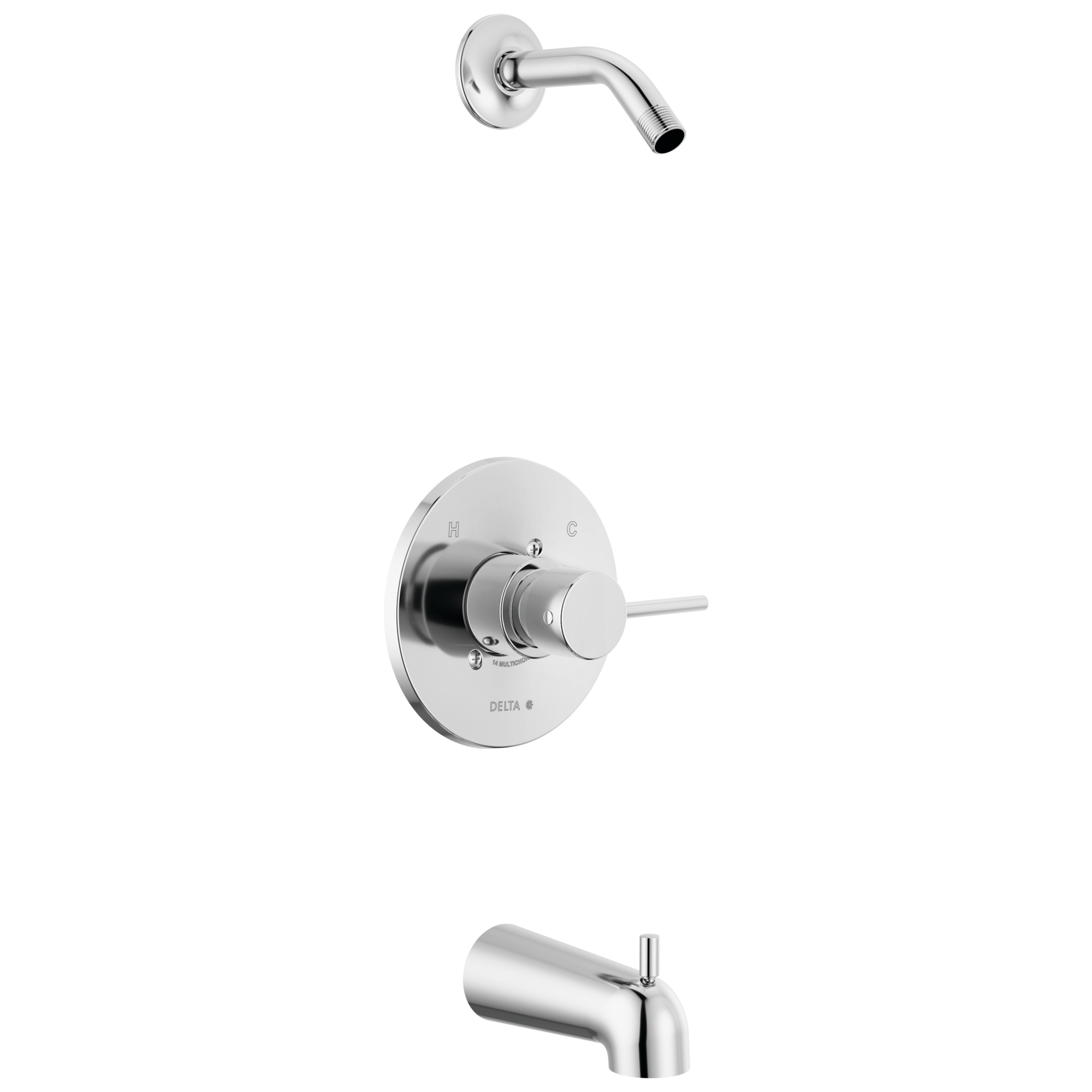 Delta Faucet ModernE Monitor 14 Series Tub & Shower Trim - Less Head - Chrome