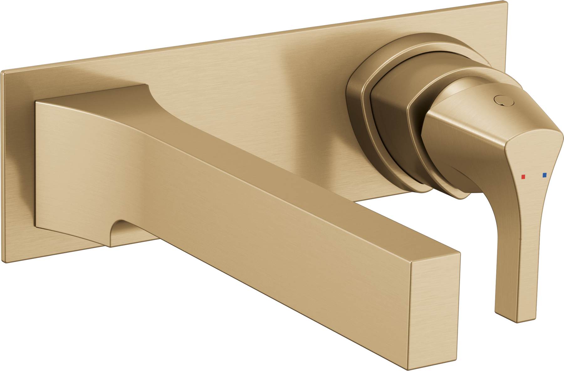 Single Handle Wall Mount Bathroom Faucet Trim in Champagne Bronze