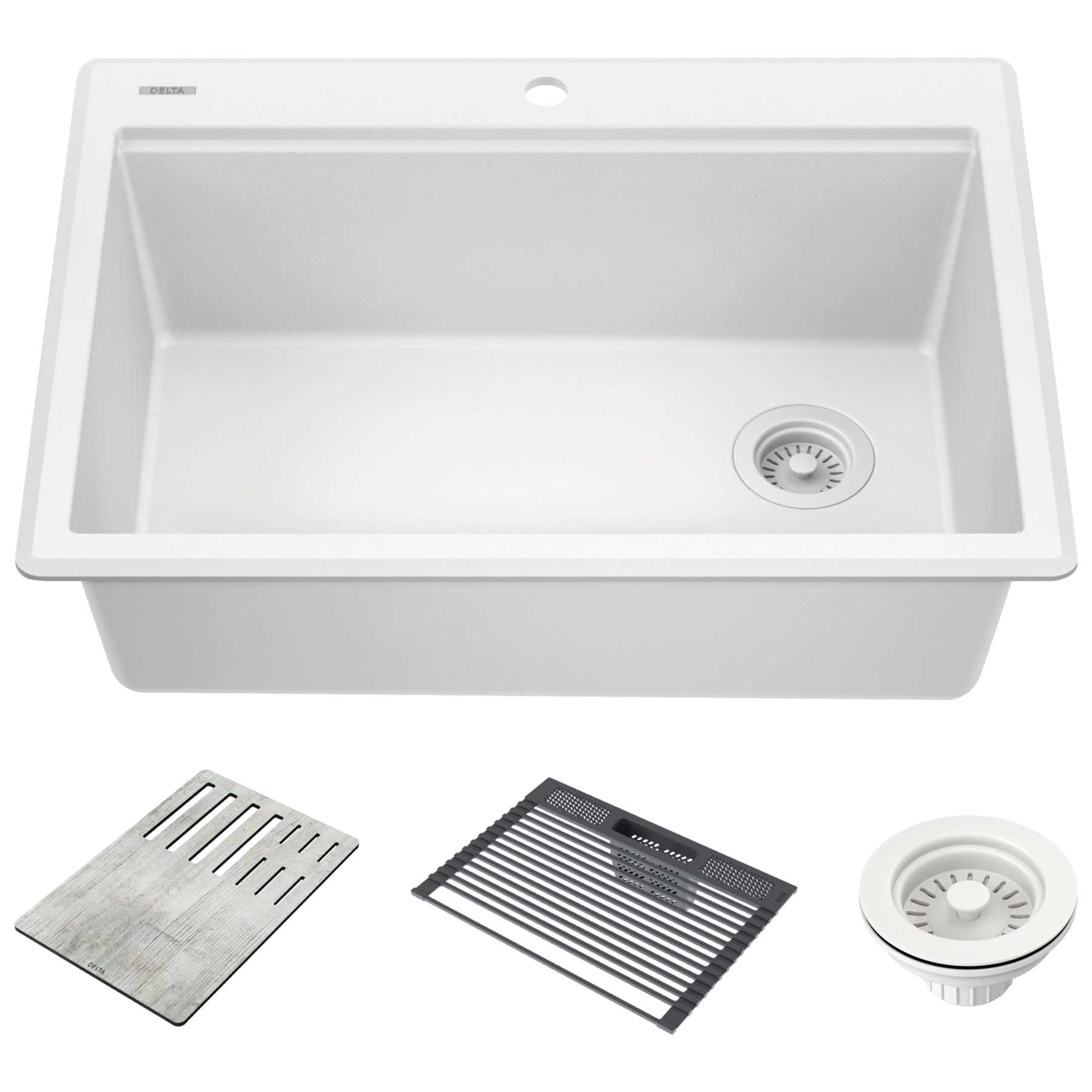 30” Granite Composite Workstation Kitchen Sink Drop-In Top Mount