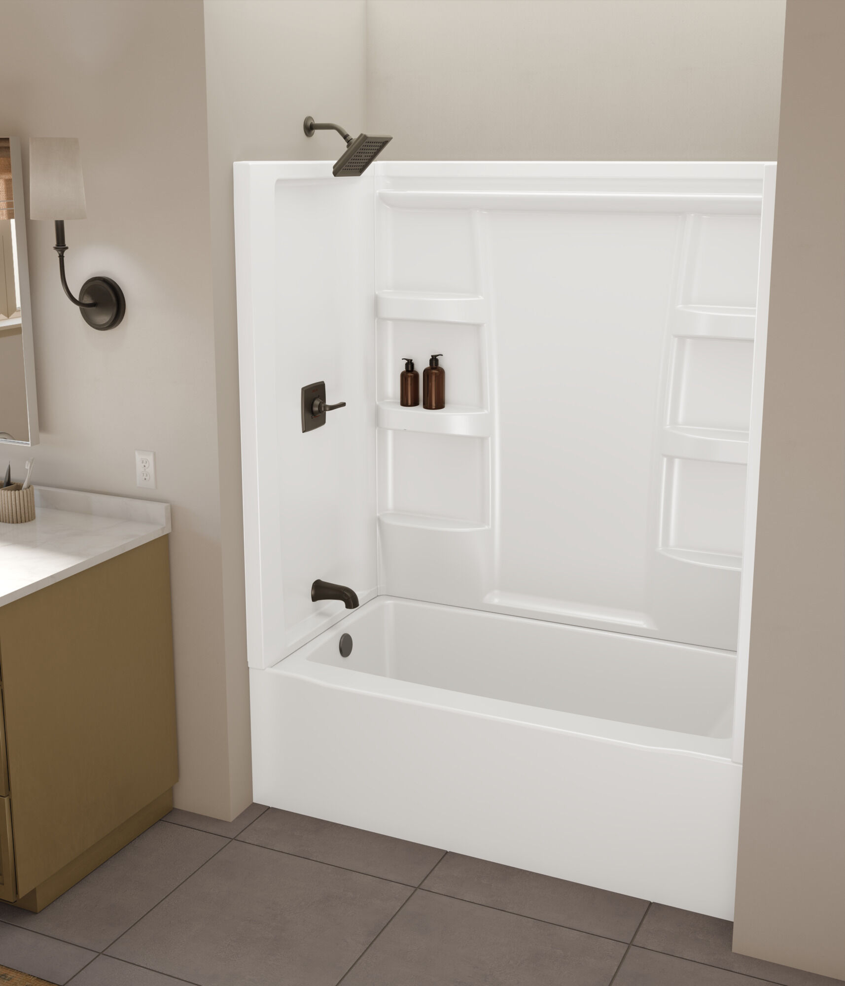 ProCrylic Bathtub 60 in. x 32 in. Left Drain in High Gloss White