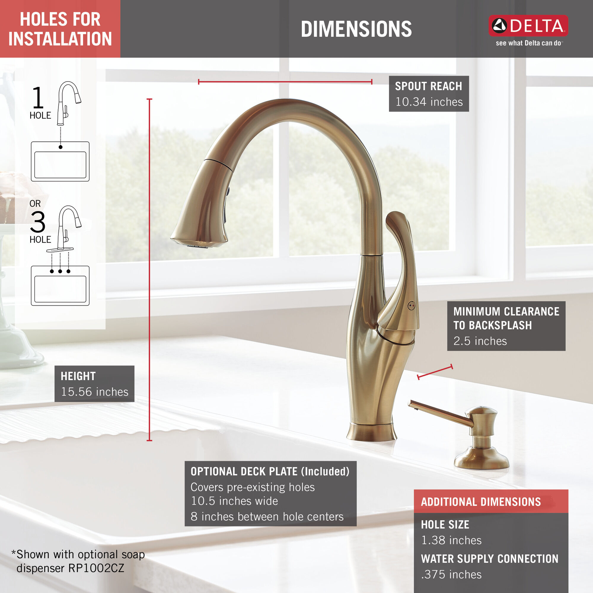Single Handle Pull-Down Kitchen Faucet with ShieldSpray