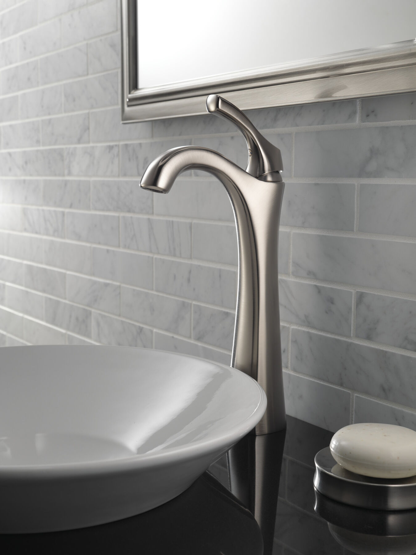 Single Handle Vessel Bathroom Faucet in Stainless 792-SS-DST | Delta Faucet