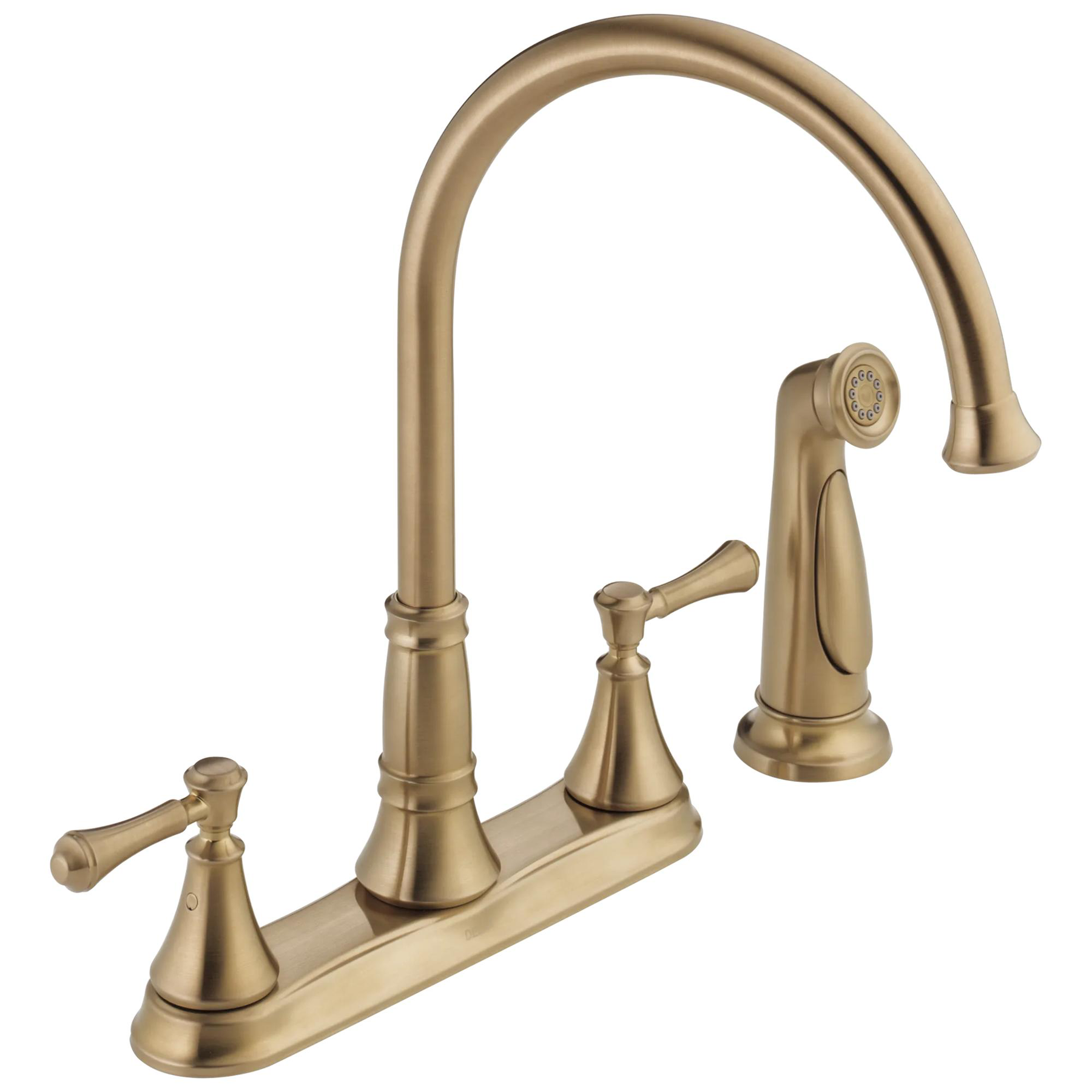 Two Handle Kitchen Faucet with Spray in Champagne Bronze 2497LF-CZ