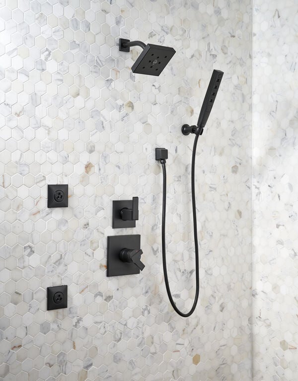 Monitor® 17 Series H2Okinetic® Shower Trim in Matte Black T17267-BL Delta  Faucet