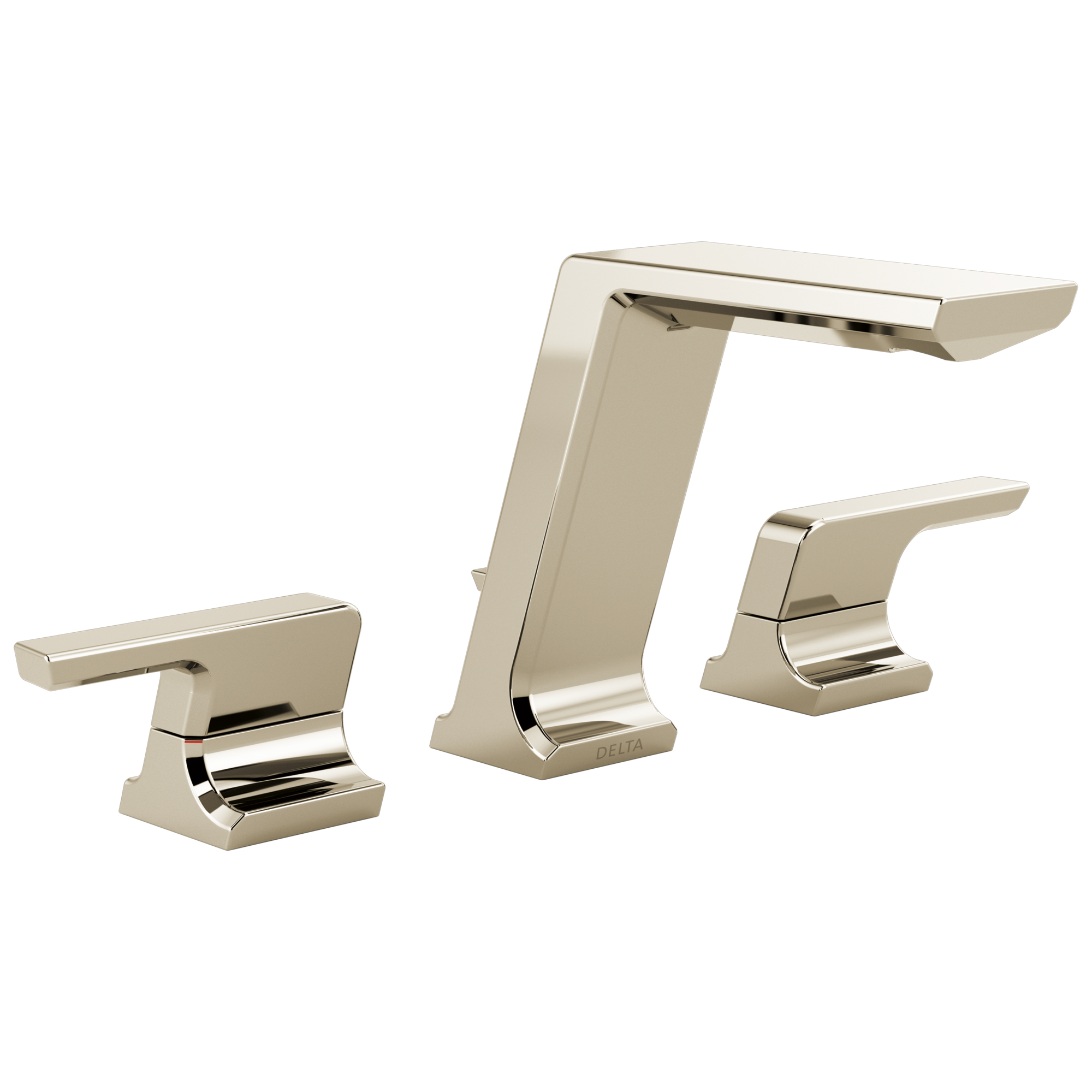 Delta Faucet Pivotale Two Handle Widespread Bathroom Faucet - Lumicoat Polished - Nickel