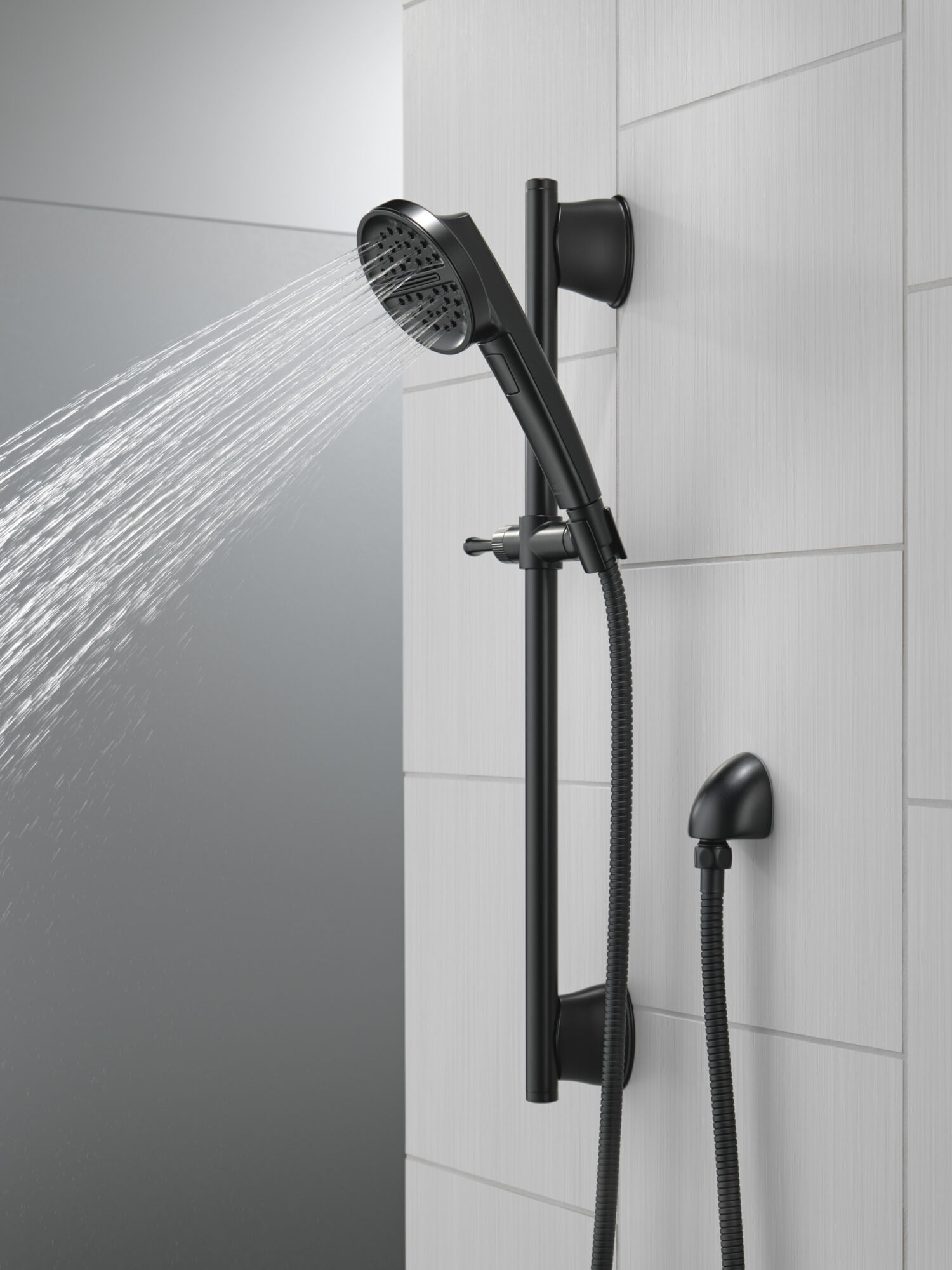 3-Setting Slide Bar Handshower in Matte Black 51386-BL | Delta Faucet