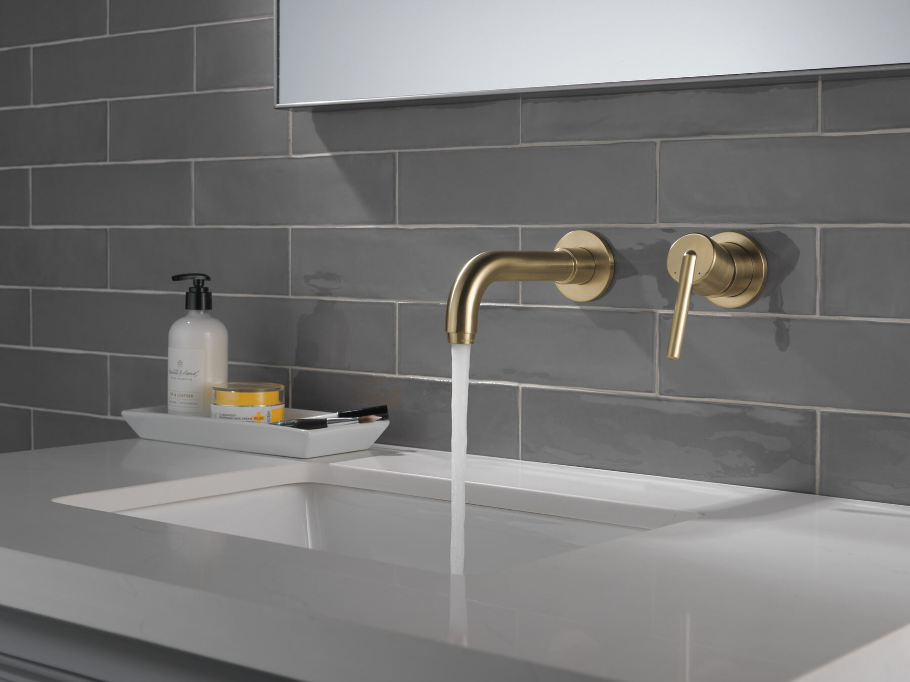 Single Handle Wall Mount Bathroom Faucet Trim (Recertified) in ...