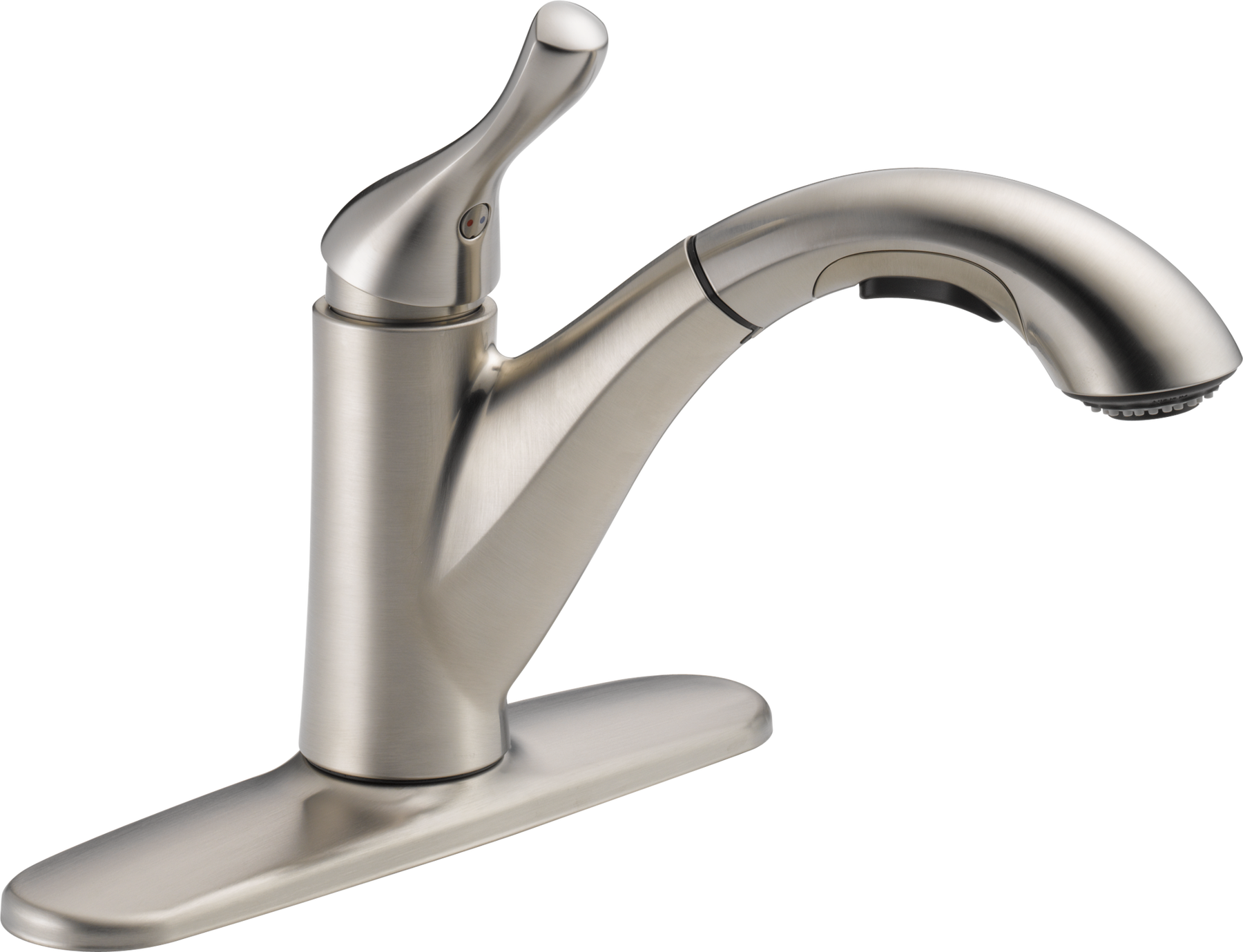 Single Handle Pull-Out Kitchen Faucet in Stainless 16953-SS-DST  