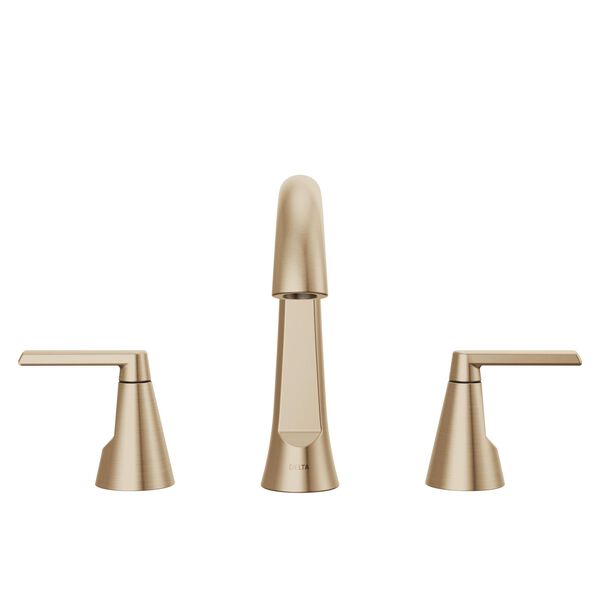 Delta Faucet T4759-CZ Bathroom Faucet – Champagne Bronze, 4-Hole Installation, Two-Handle Lever, Copper Supply Tubes, Modern European Design