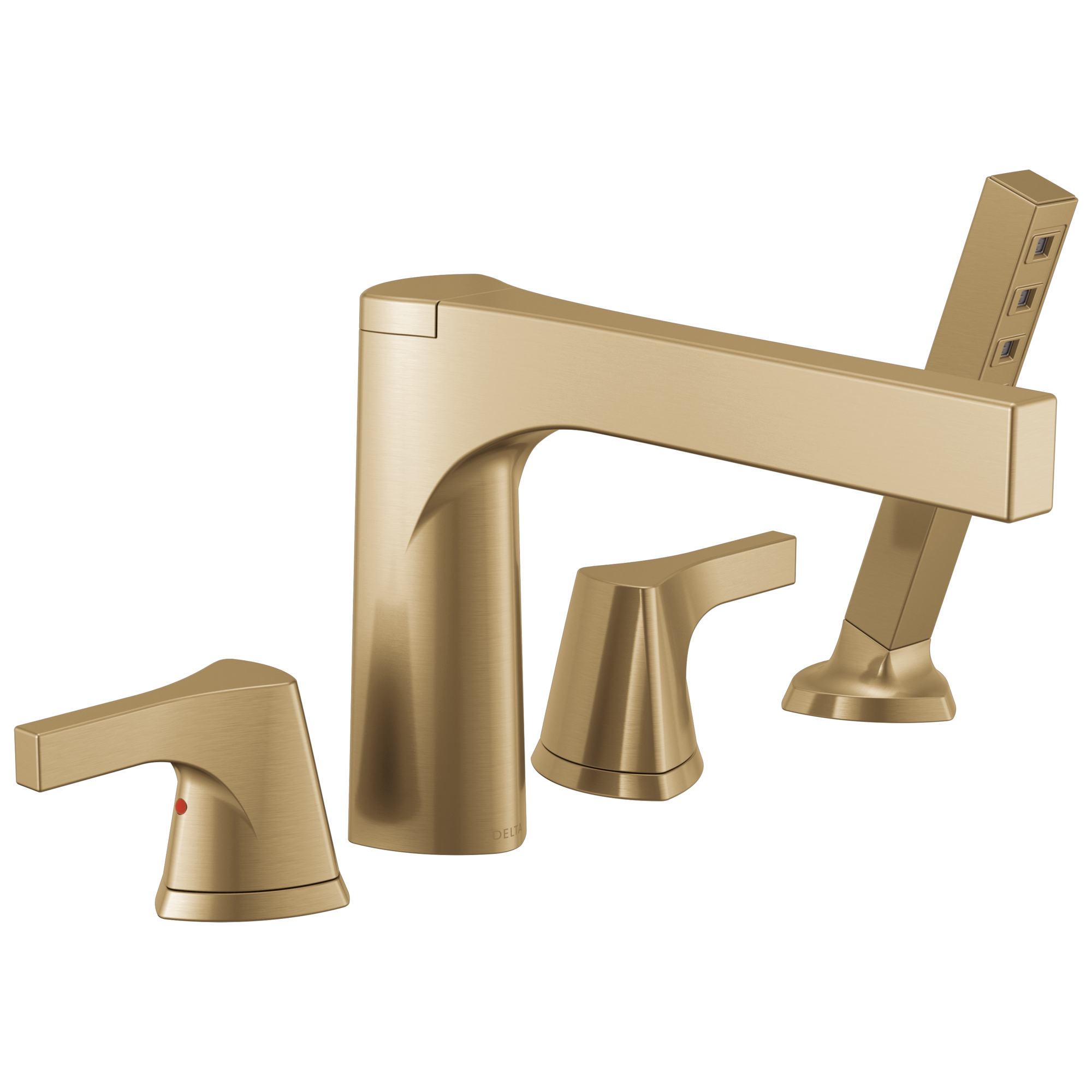Delta Faucet Zura 4-hole Roman Tub with Handshower Trim - Champagne Bronze