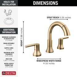 Delta Broadmoor Pull-Down Bathroom Faucet - Brushed Nickel, Centerset With Magnetic Docking Sprayer, SpotShield Finish