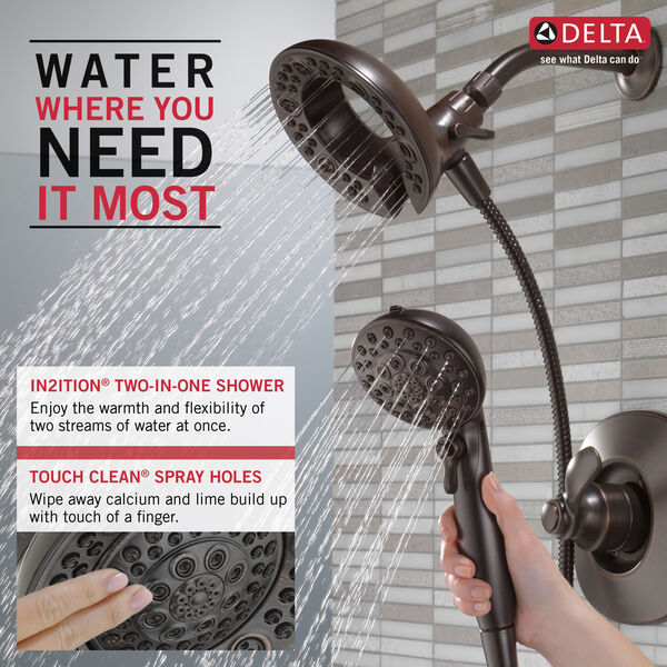 Monitor 14 Series Tub Shower With In2ition In Venetian Bronze 144710 Rb I20 Delta Faucet