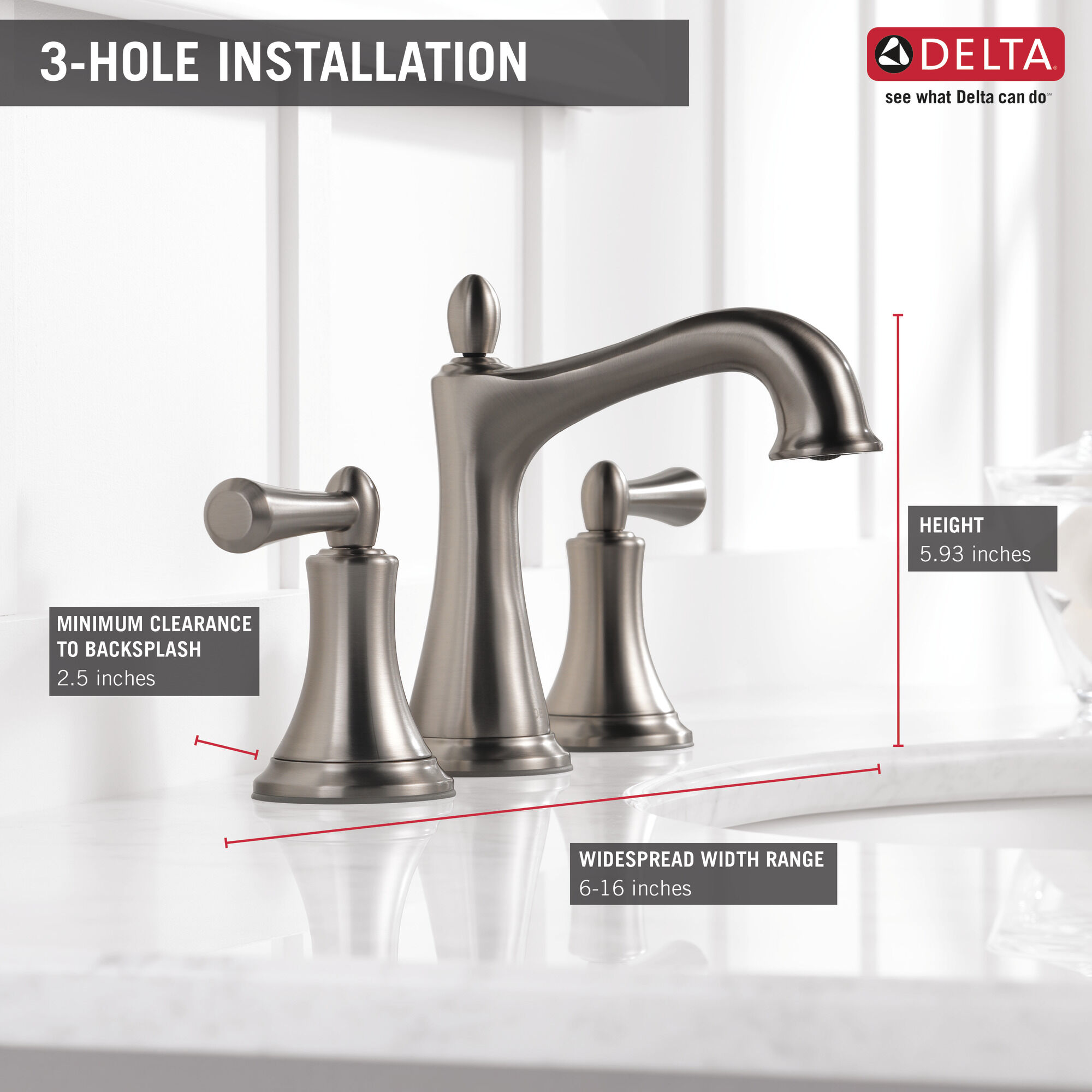 Two Handle Widespread Faucet in Spotshield Brushed Nickel 35774LF