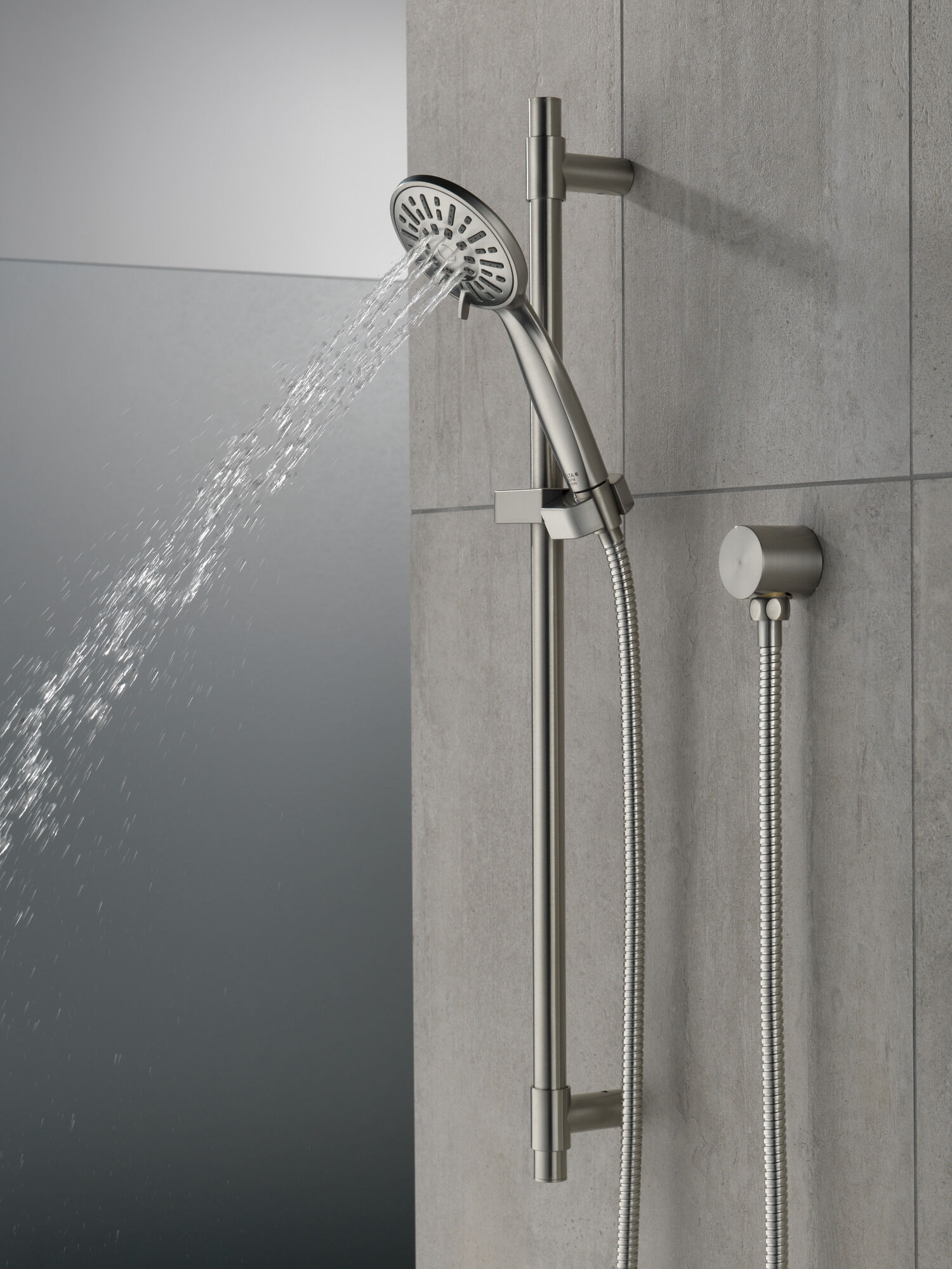 Hand Shower 1.75 GPM w/Slide Bar 4S in Stainless 51361-SS | Delta