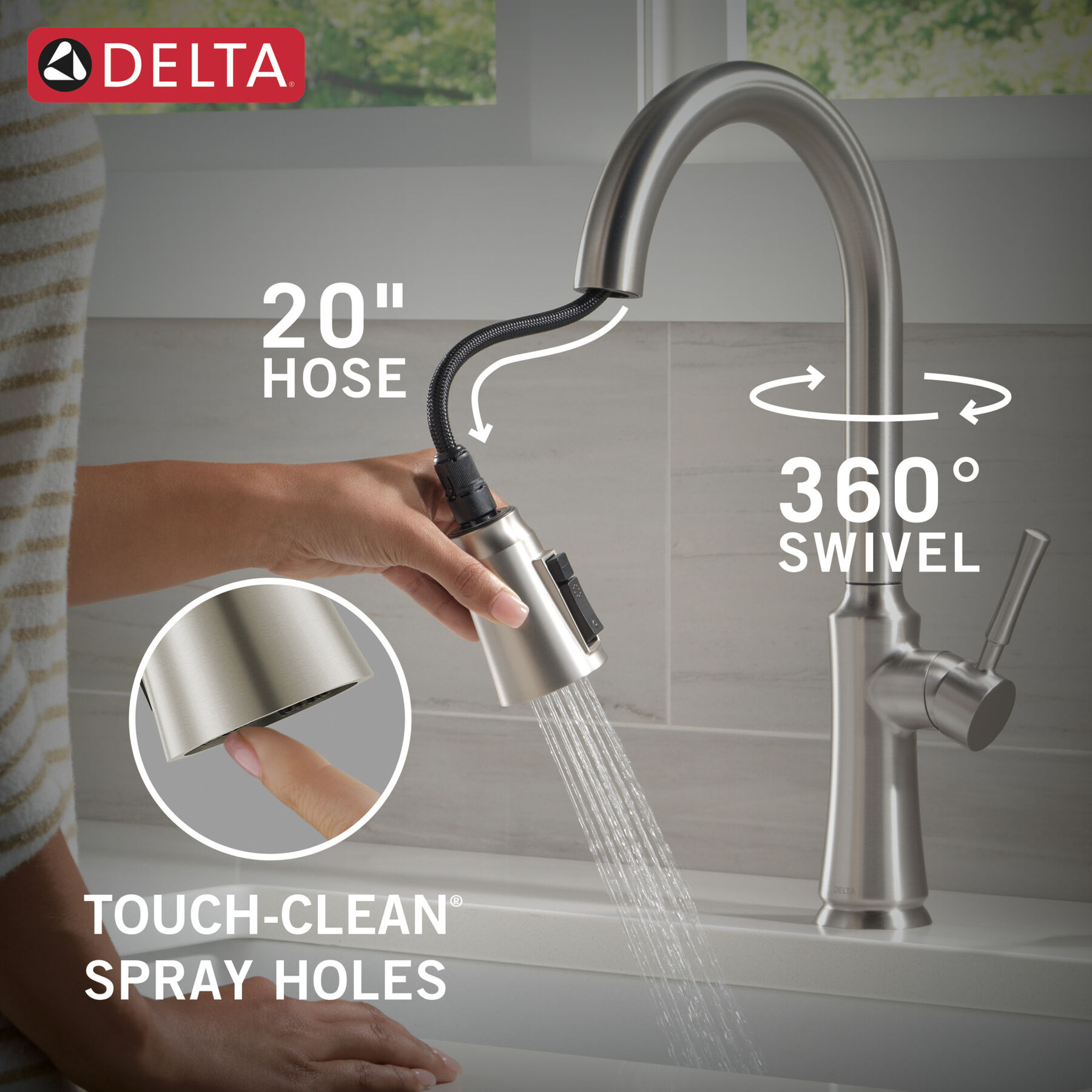 Pull-Down Kitchen Faucet w/Soap (Recertified)