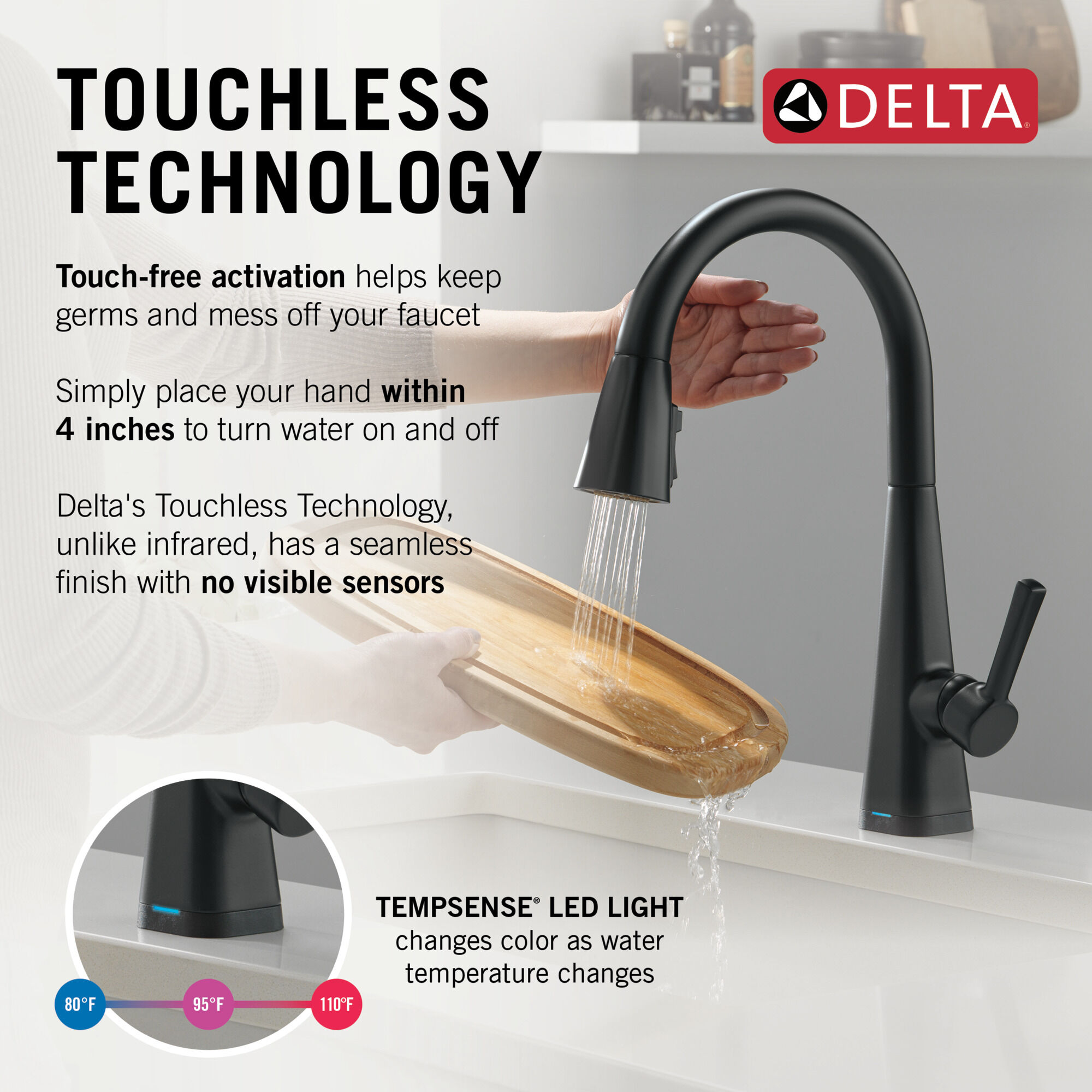 Single-Handle Pull-Down Kitchen Faucet with Touch2O® Technology in