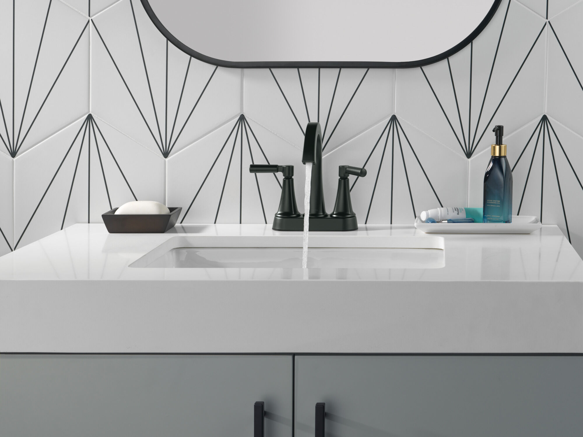 Fontaine Matt Mccormick 新品2個 Moen Avri Matte Black Widespread 2-Handle WaterSense Bathroom Sink