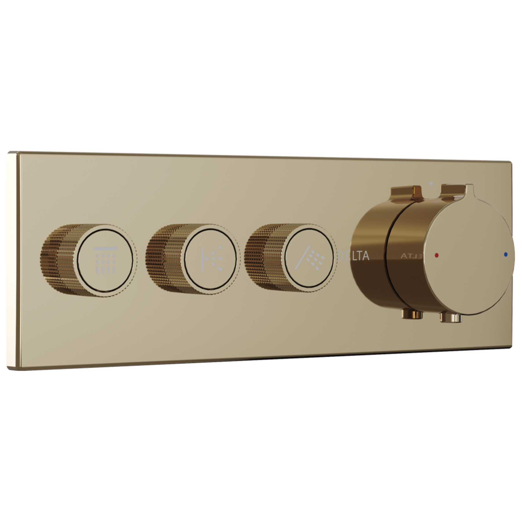 High Flow Push Button Themrostatic Trim 3 Outlet