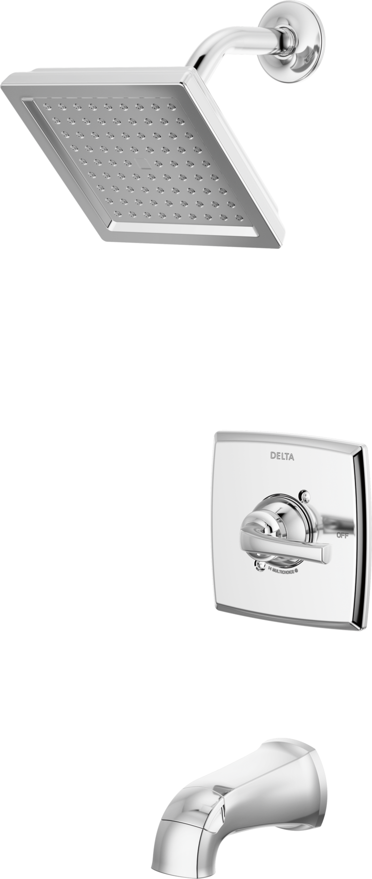 TAGLIATORE ジレ Delta Geist 14 Series Square Bathtub and Shower Faucet Set