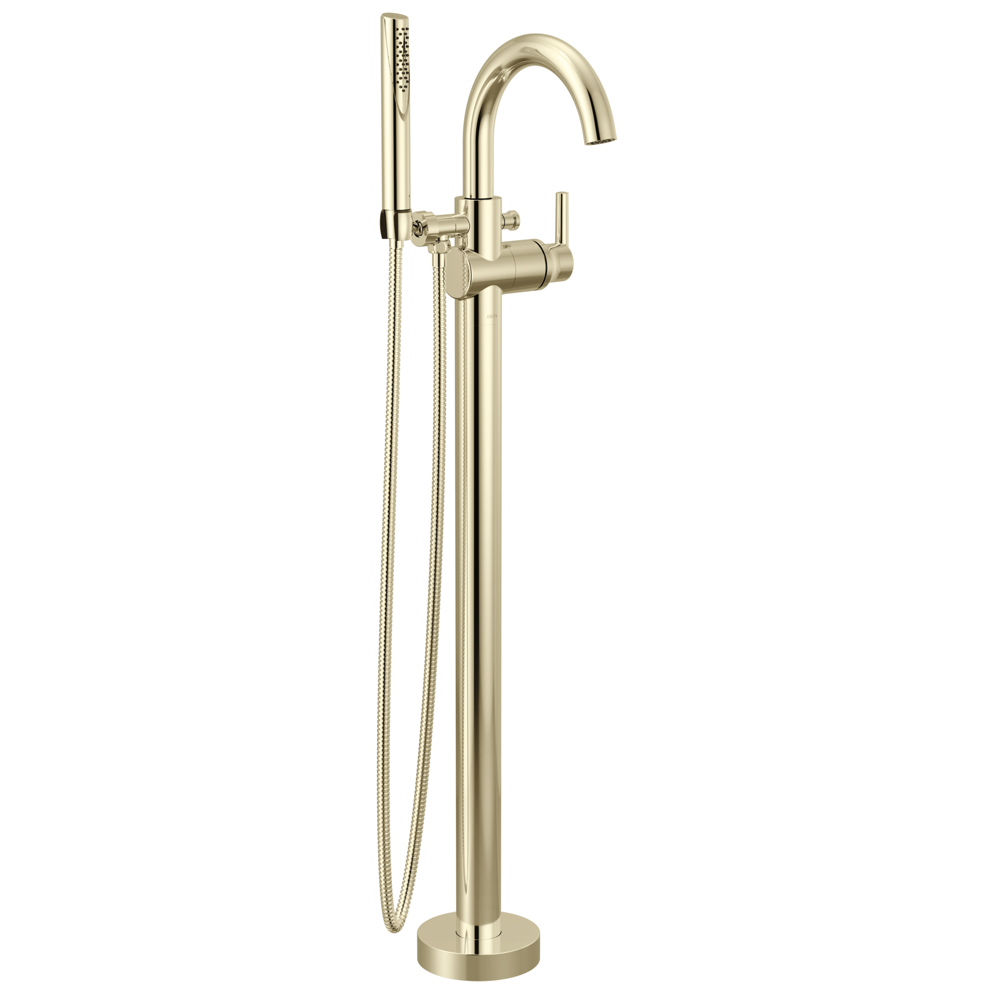 Delta Faucet Trinsic Floor Mount Tub Filler Trim - Polished Nickel