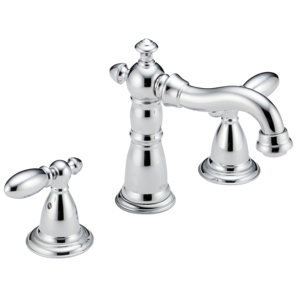 Two Handle Widespread Bathroom Faucet In Chrome 3555 Mpu Dst Delta - How To Remove Old 3 Hole Bathroom Faucet