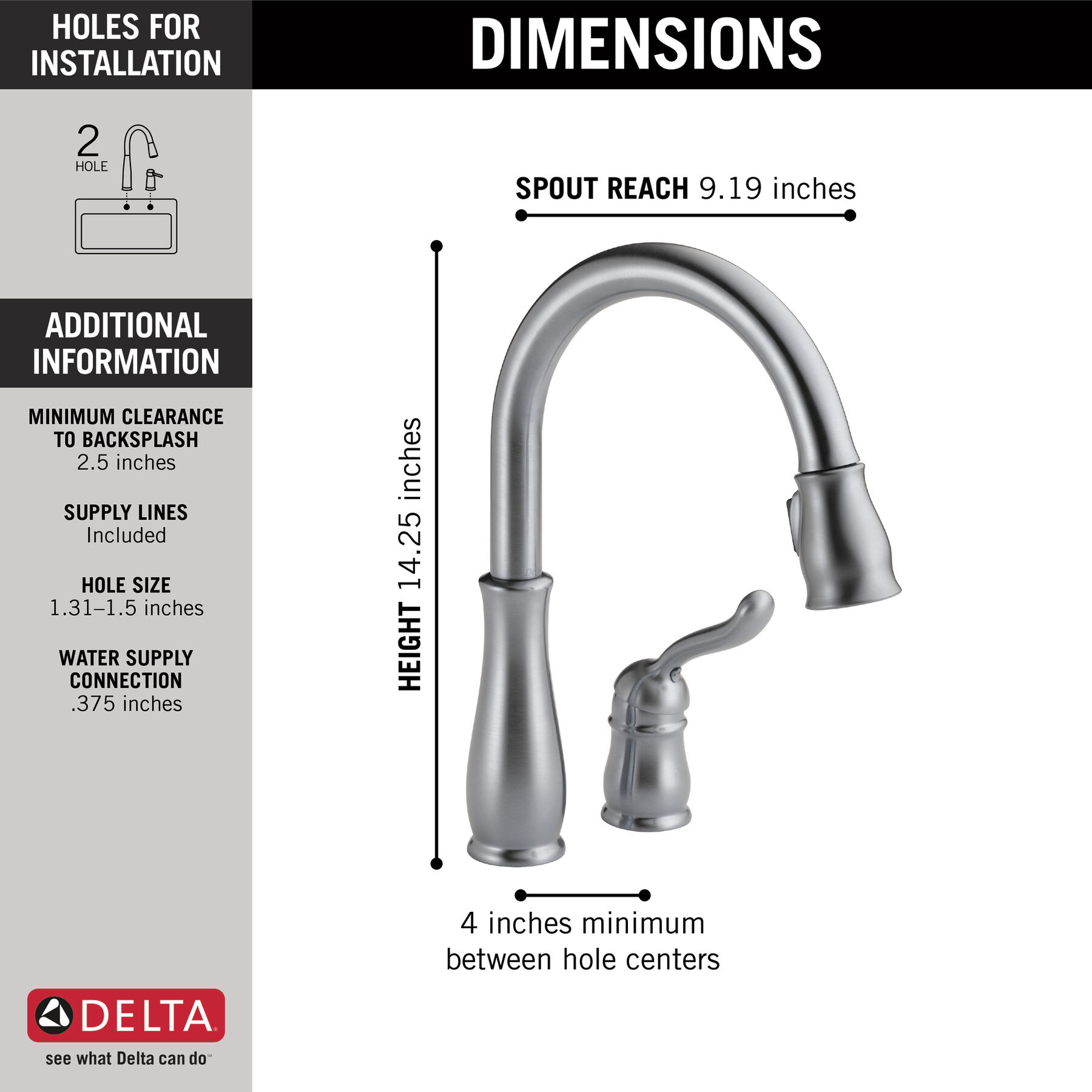 Arctic Stainless 978 Ar Dst Delta Faucet