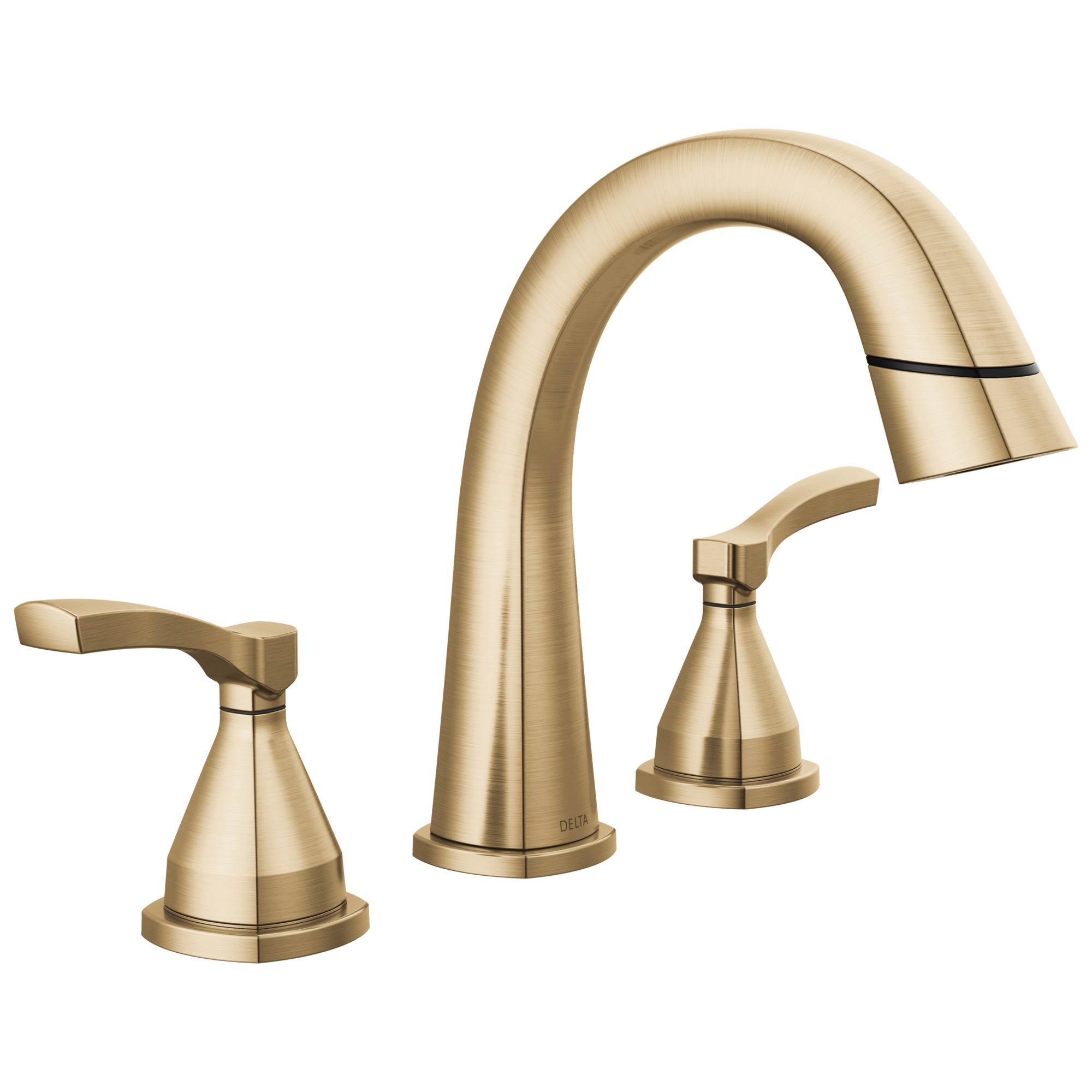 Delta Faucet Stryke Two Handle Widespread Pull Down Bathroom Faucet - Lumicoat Champagne - Bronze