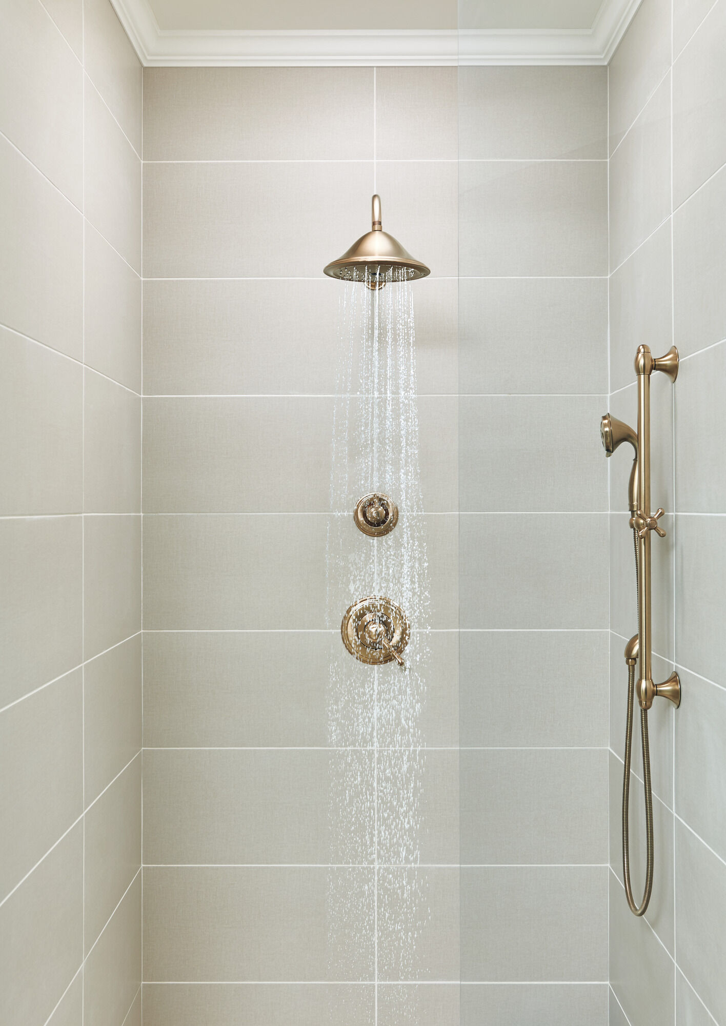 Delta Faucet 51308-CZ H2Okinetic Slide Bar Handheld Shower - 3-Spray, Champagne Bronze, Includes 60" Hose