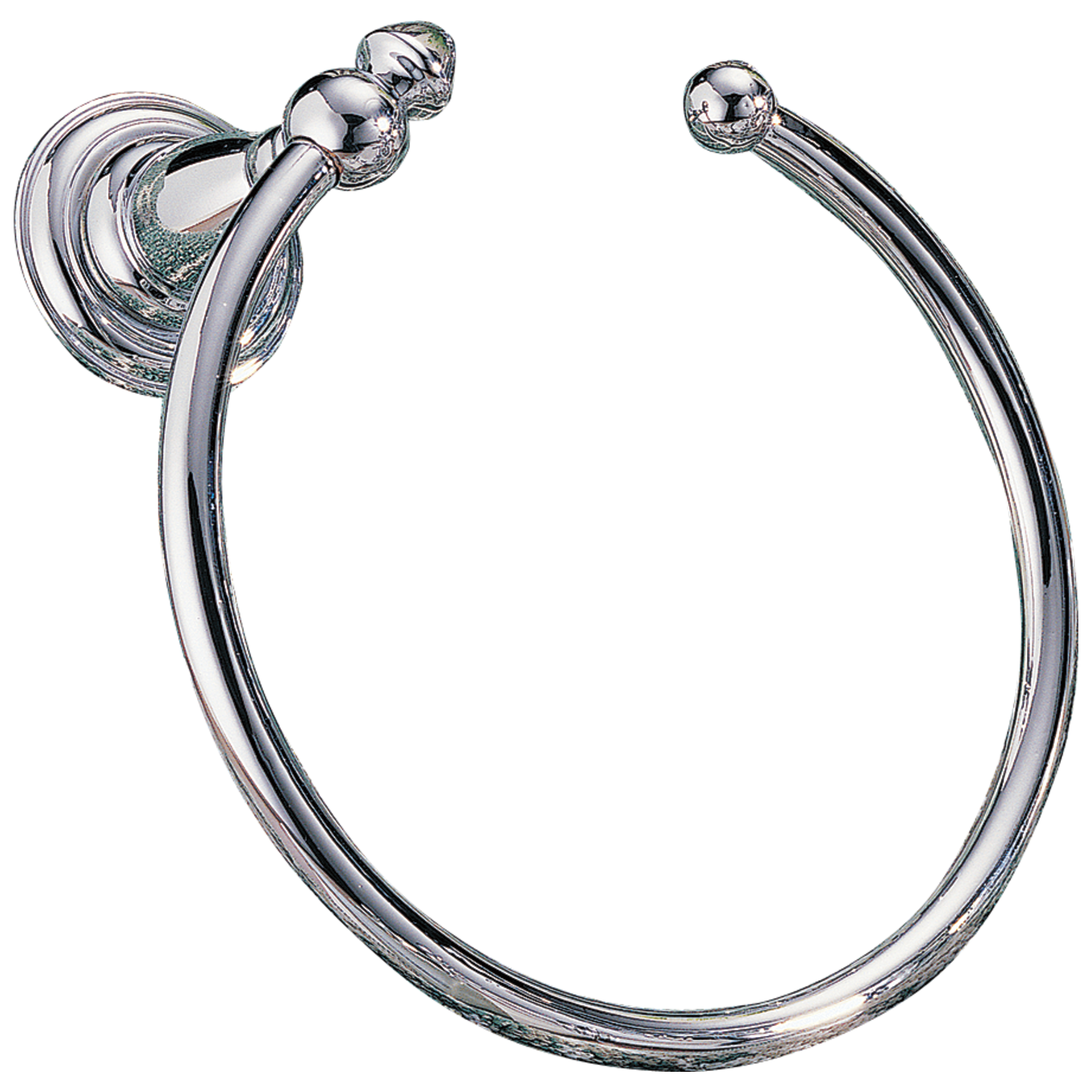 Sure-Loc Bt-Tr1 Brighton 7\" Wall Mounted Towel Ring - Polished Chrome White Porcelain