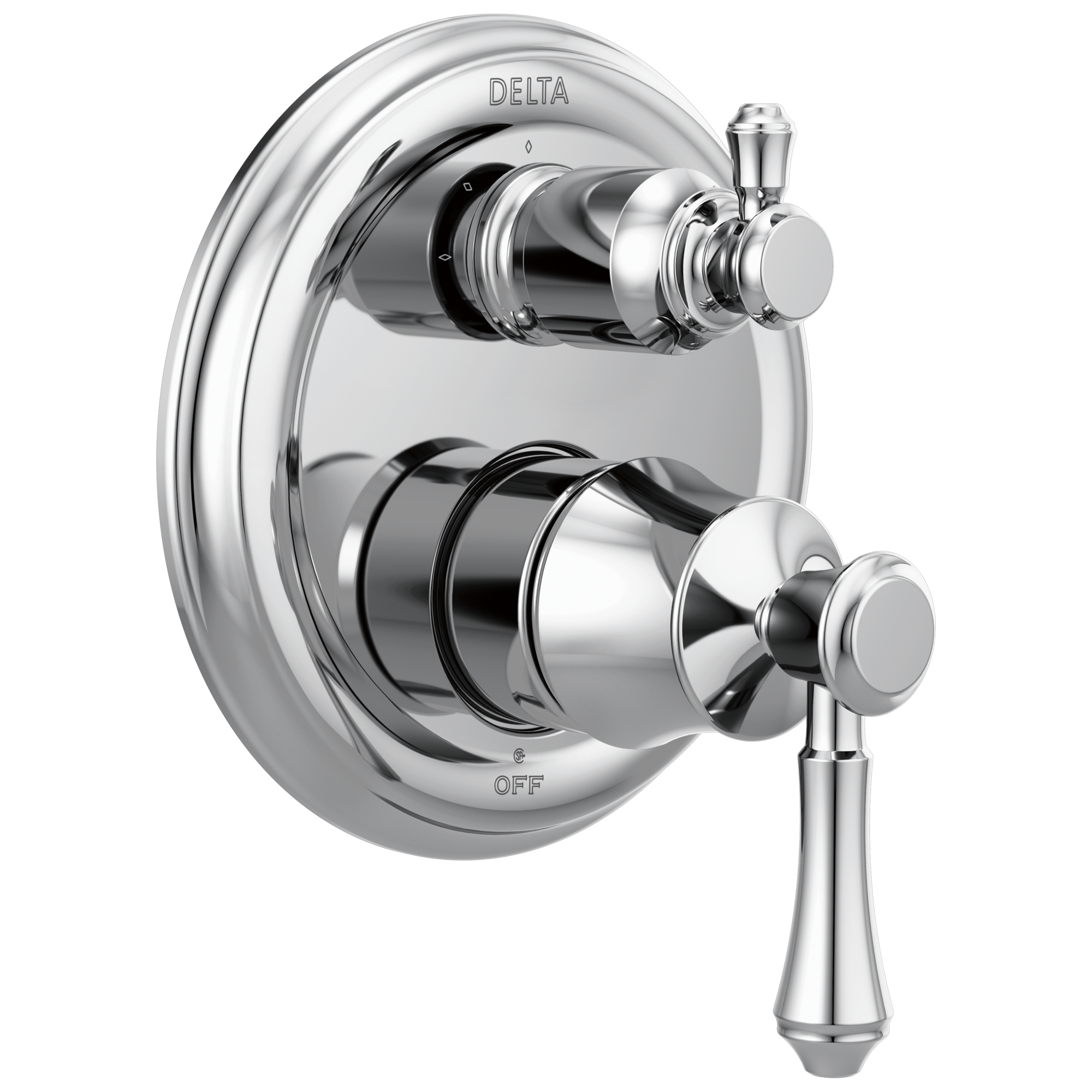 Delta Faucet CassidyE Traditional 2-Handle Monitor 14 Series Valve Trim with 3-Setting Integrated Diverter - Chrome