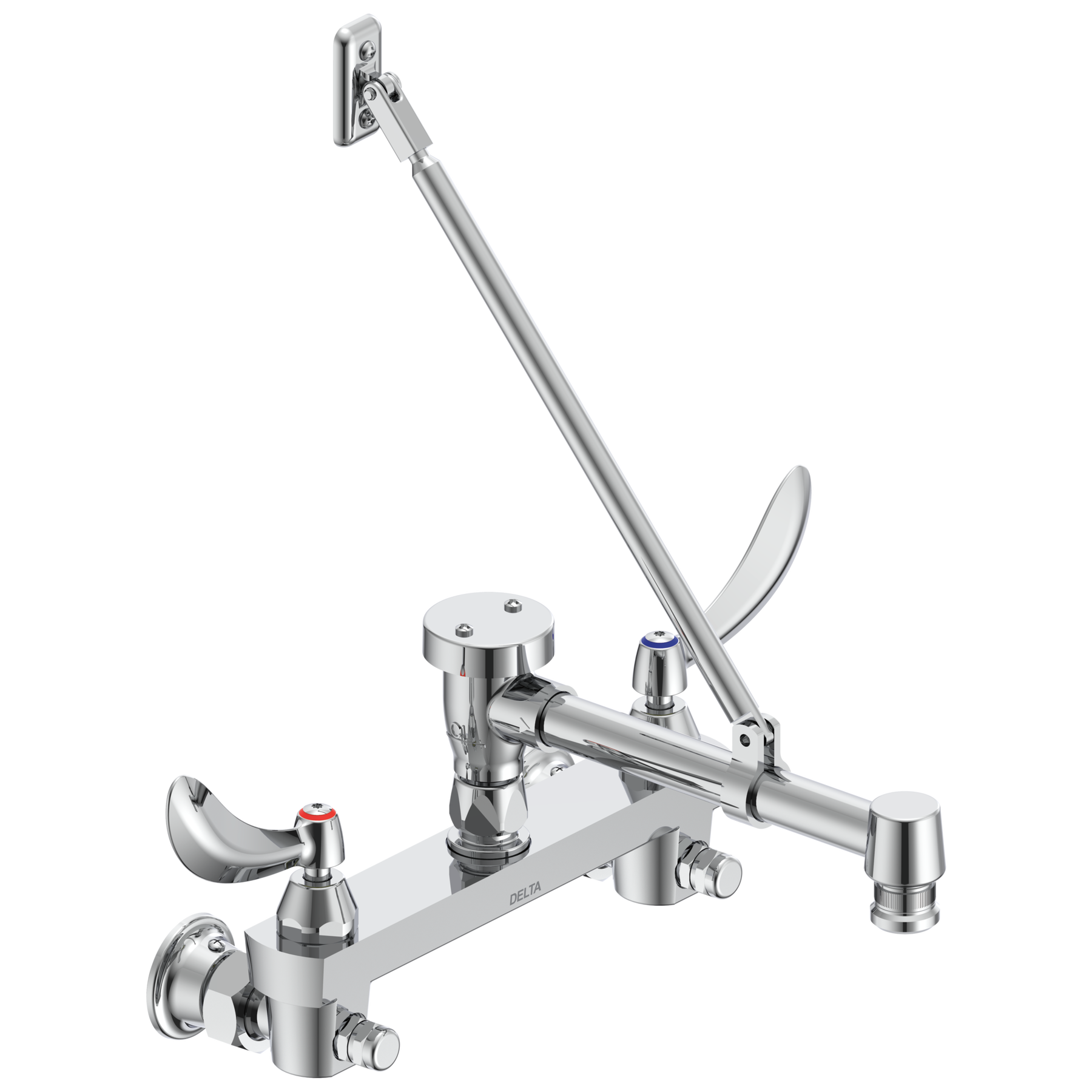 Two Handle 8" Wall Mount Service Sink Faucet in Chrome 28C2384 Delta