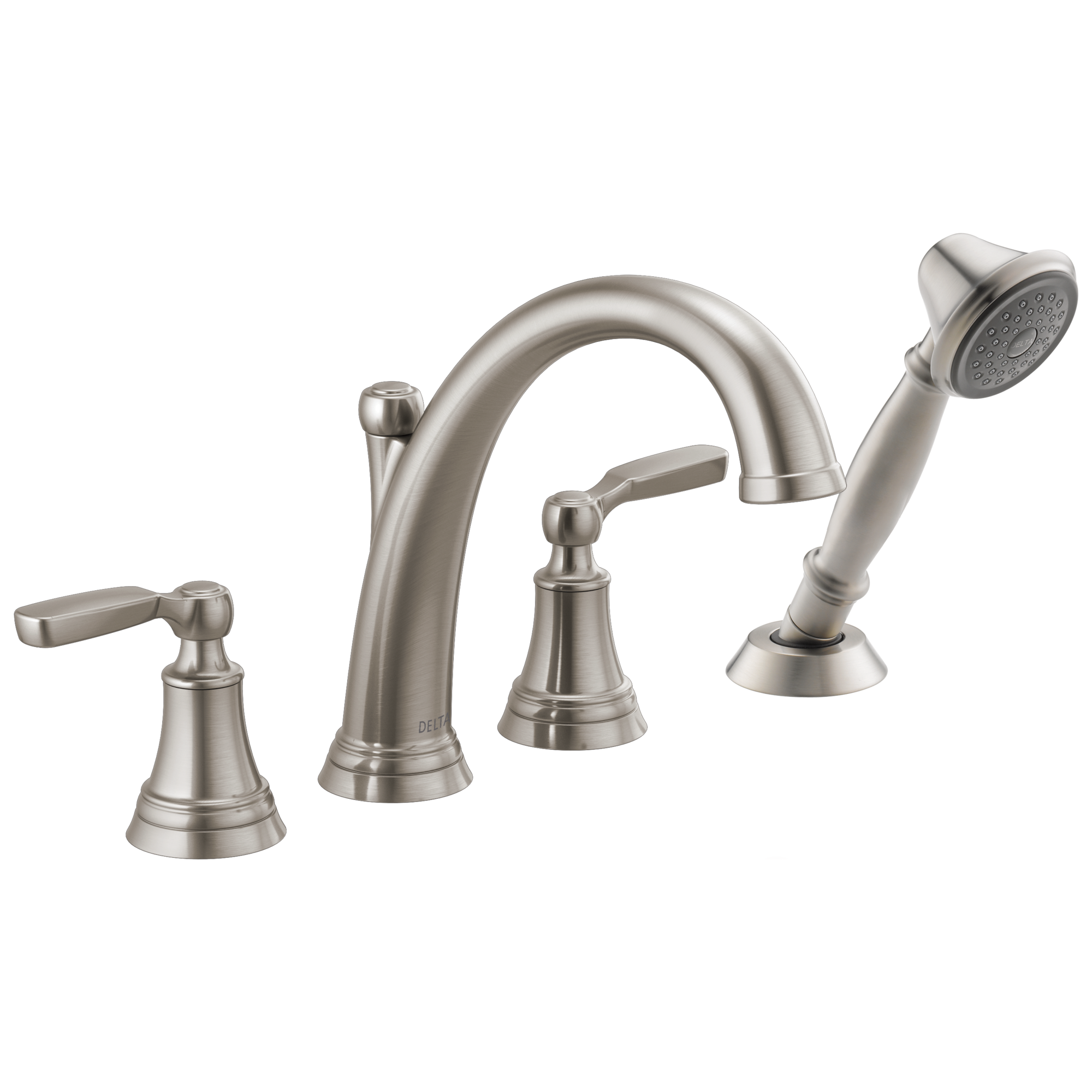Delta Faucet WoodhurstE Roman Tub with Handshower Trim - Stainless
