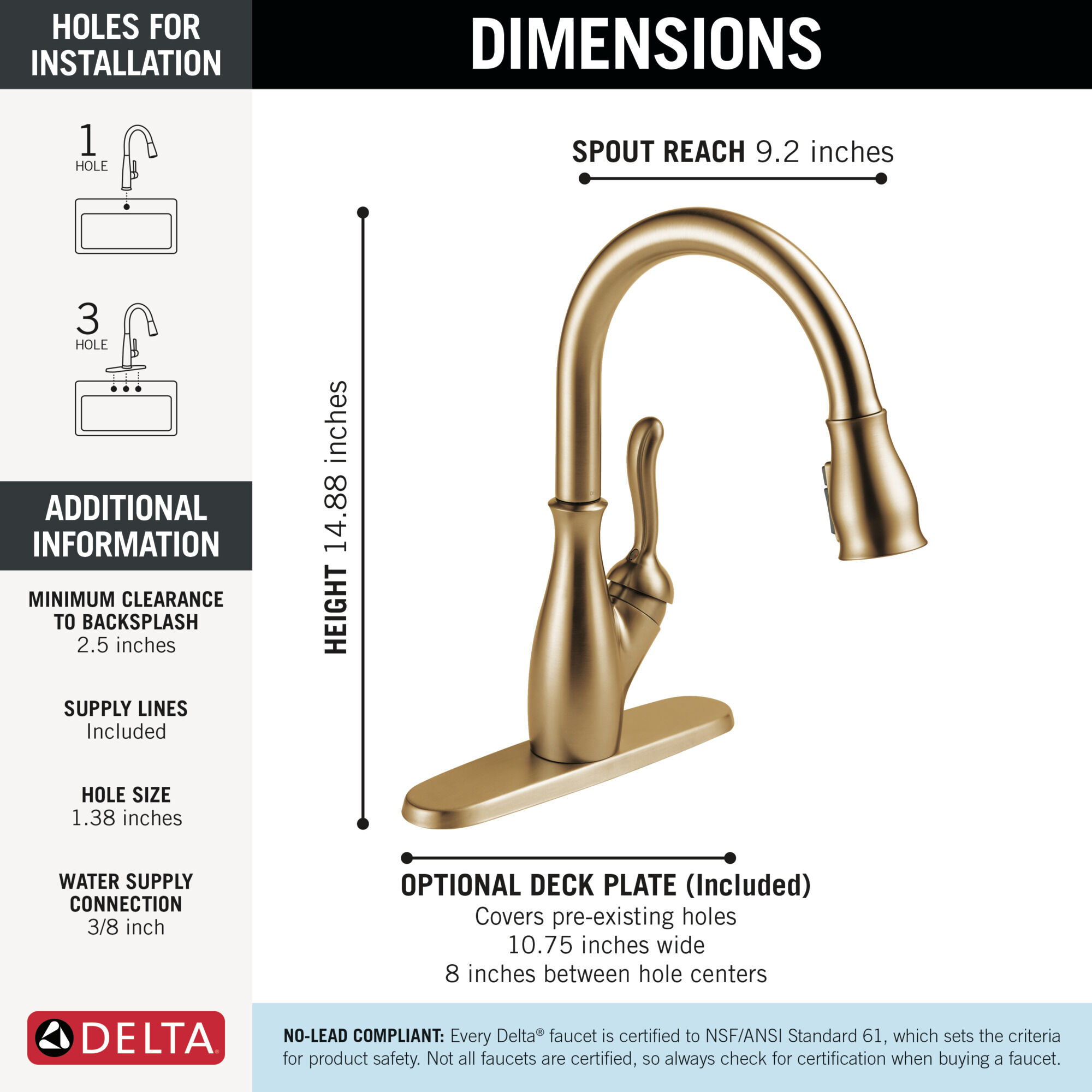 Single Handle Pull-Down Kitchen Faucet with ShieldSpray
